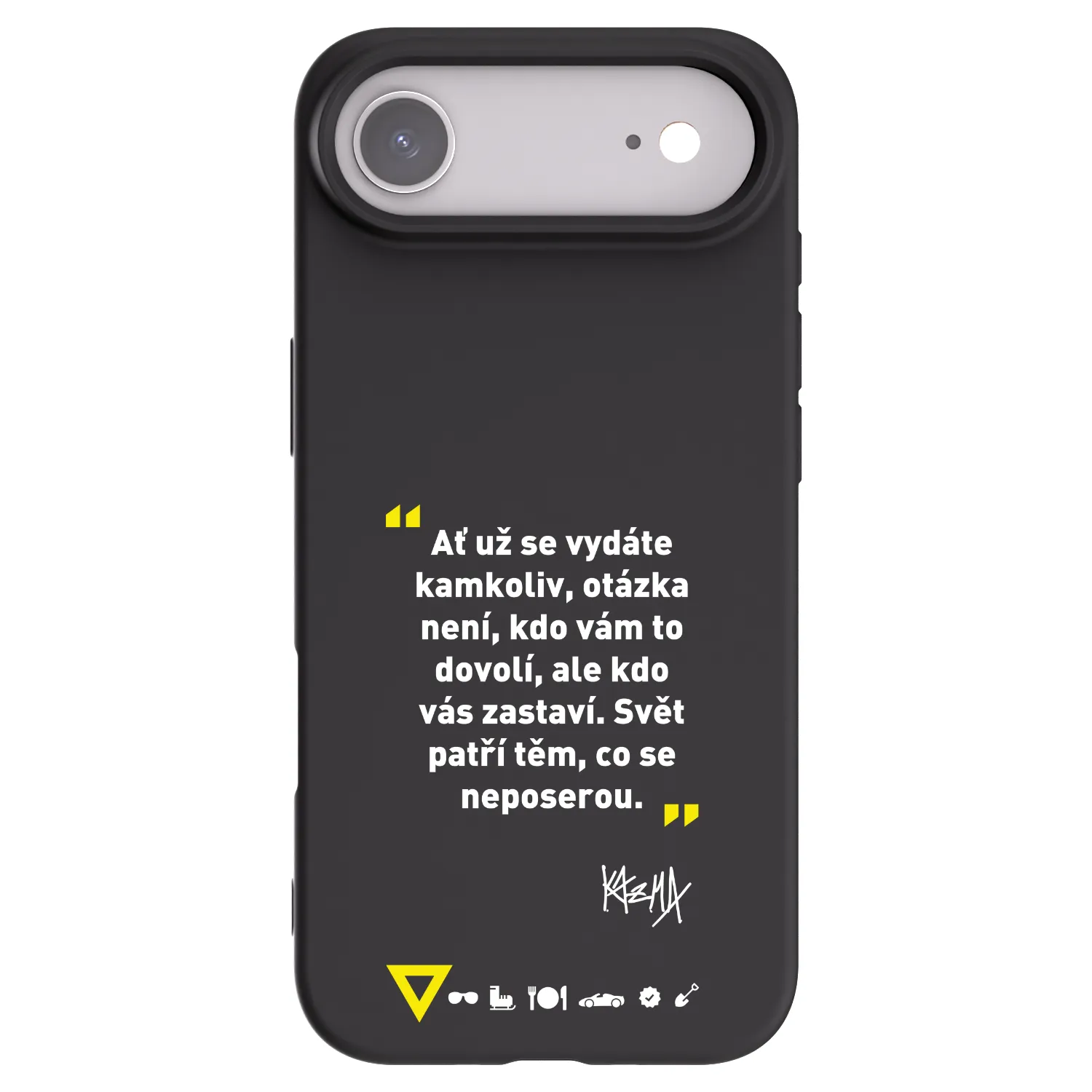 Picasee silikónový čierny obal pre Apple iPhone Air - Kazma - SVĚT PATŘÍ TĚM, CO SE NEPOSEROU