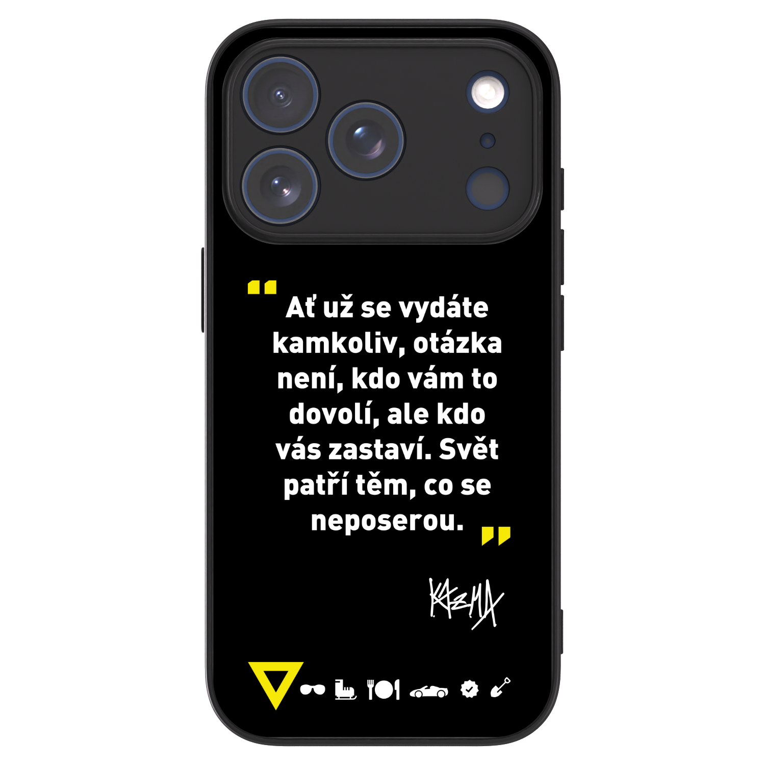 ULTIMATE CASE pro Apple iPhone 17 Pro - Kazma - SVĚT PATŘÍ TĚM, CO SE NEPOSEROU
