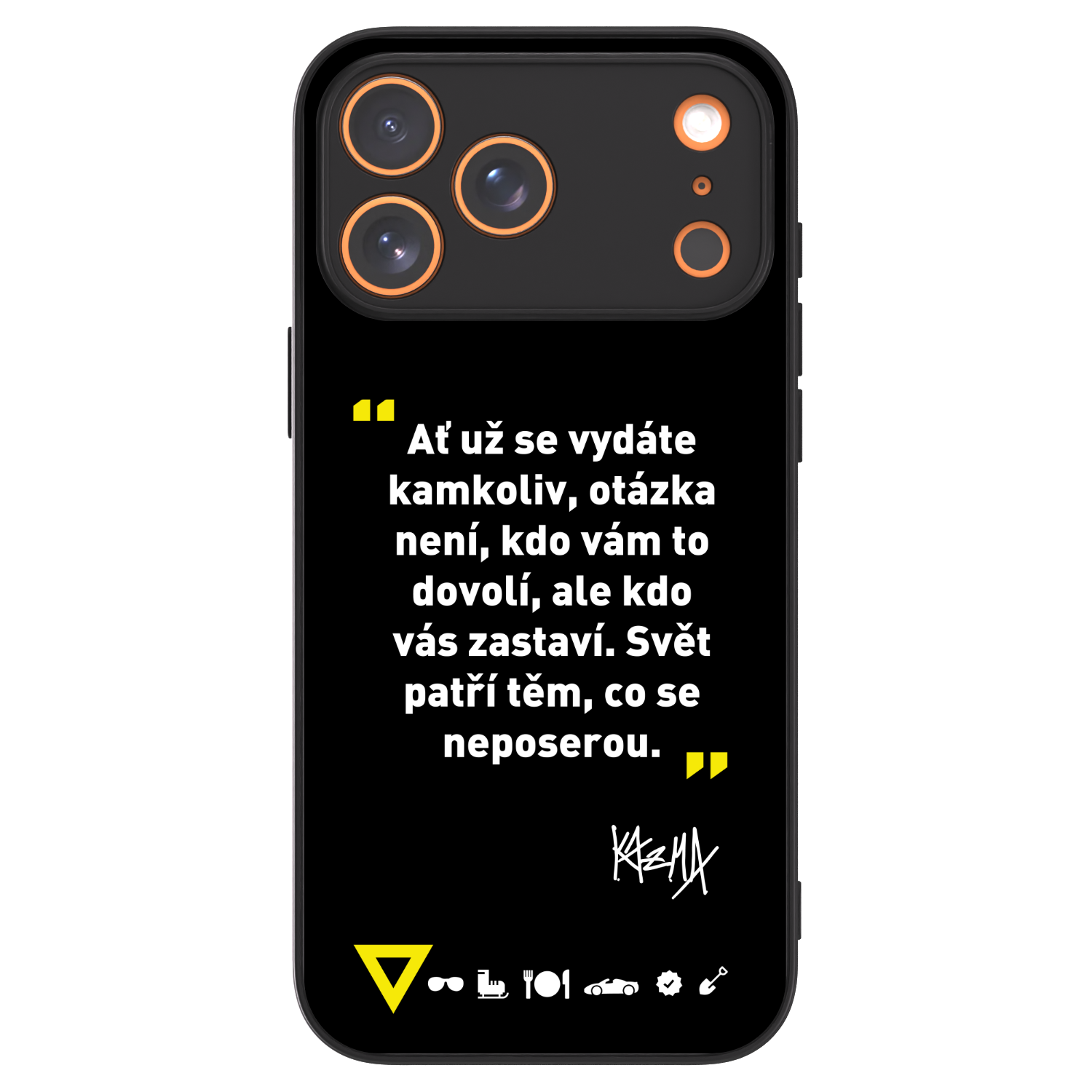 Picasee ULTIMATE CASE MagSafe pro Apple iPhone 17 Pro Max - Kazma - SVĚT PATŘÍ TĚM, CO SE NEPOSEROU