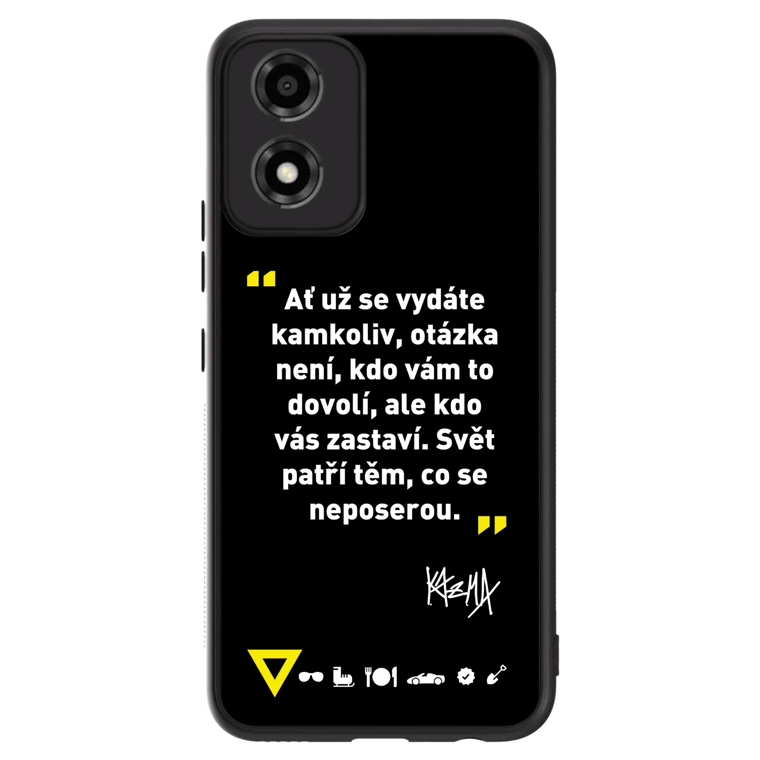 Picasee ULTIMATE CASE pro Motorola Moto E14 - Kazma - SVĚT PATŘÍ TĚM, CO SE NEPOSEROU