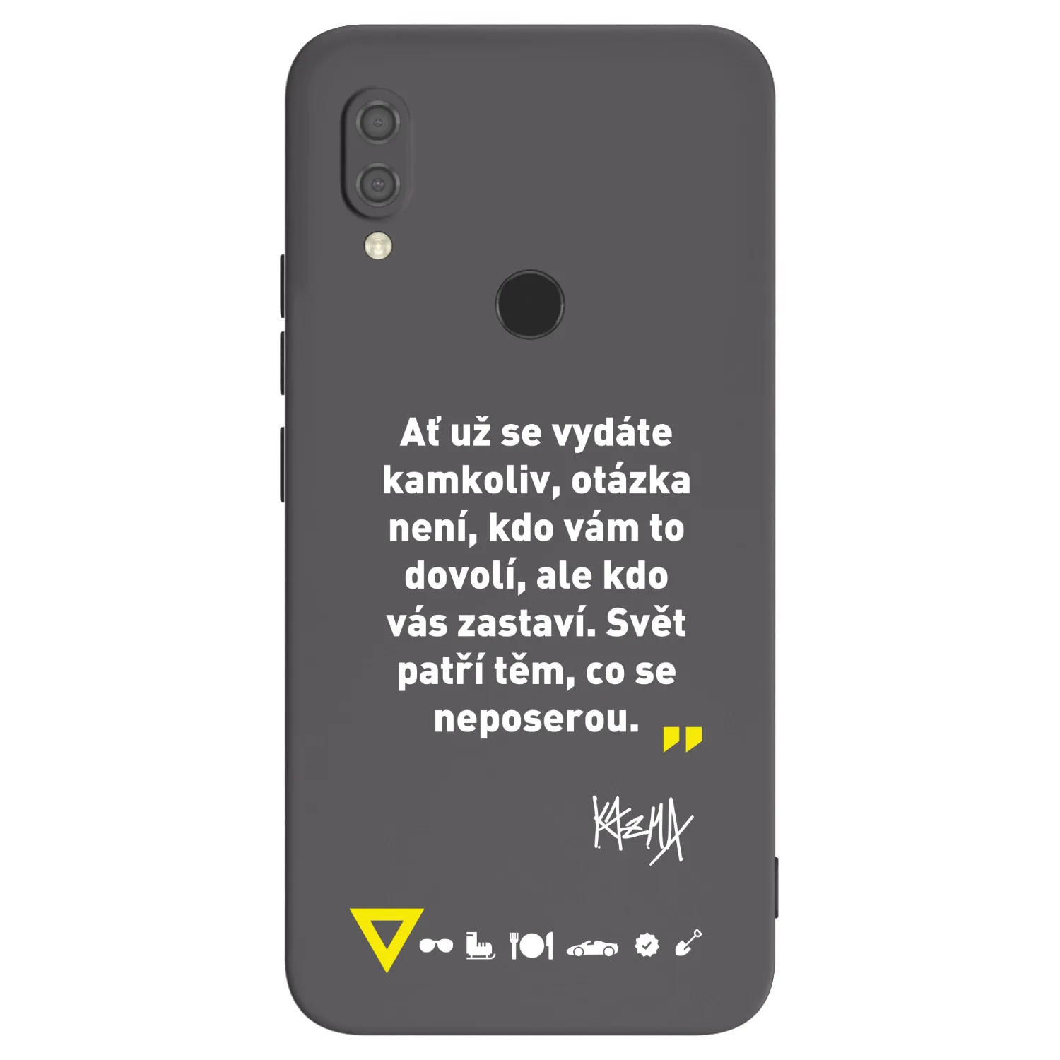 Picasee silikónový čierny obal pre Xiaomi Redmi 7 - Kazma - SVĚT PATŘÍ TĚM, CO SE NEPOSEROU