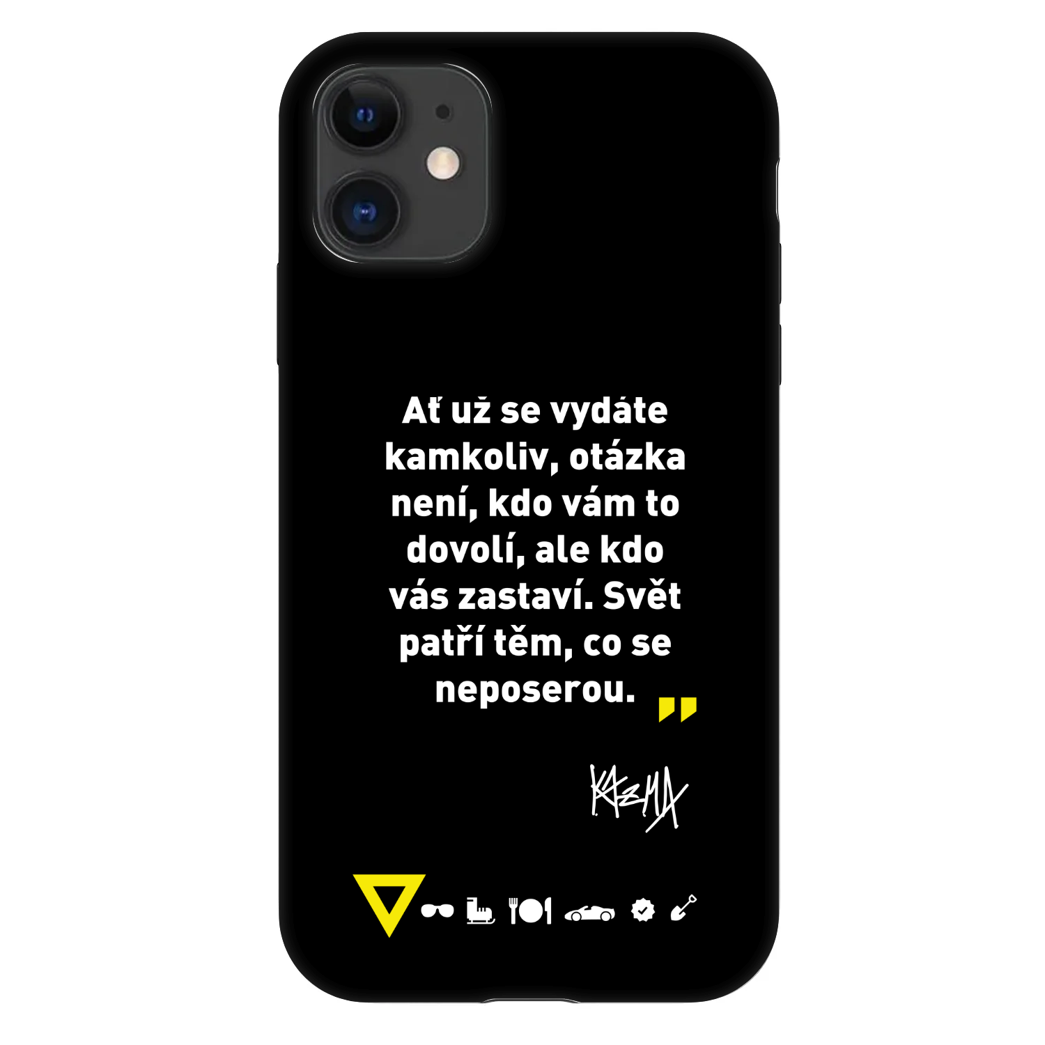 Picasee Fashion Case pre Apple iPhone 11 - Kazma - SVĚT PATŘÍ TĚM, CO SE NEPOSEROU