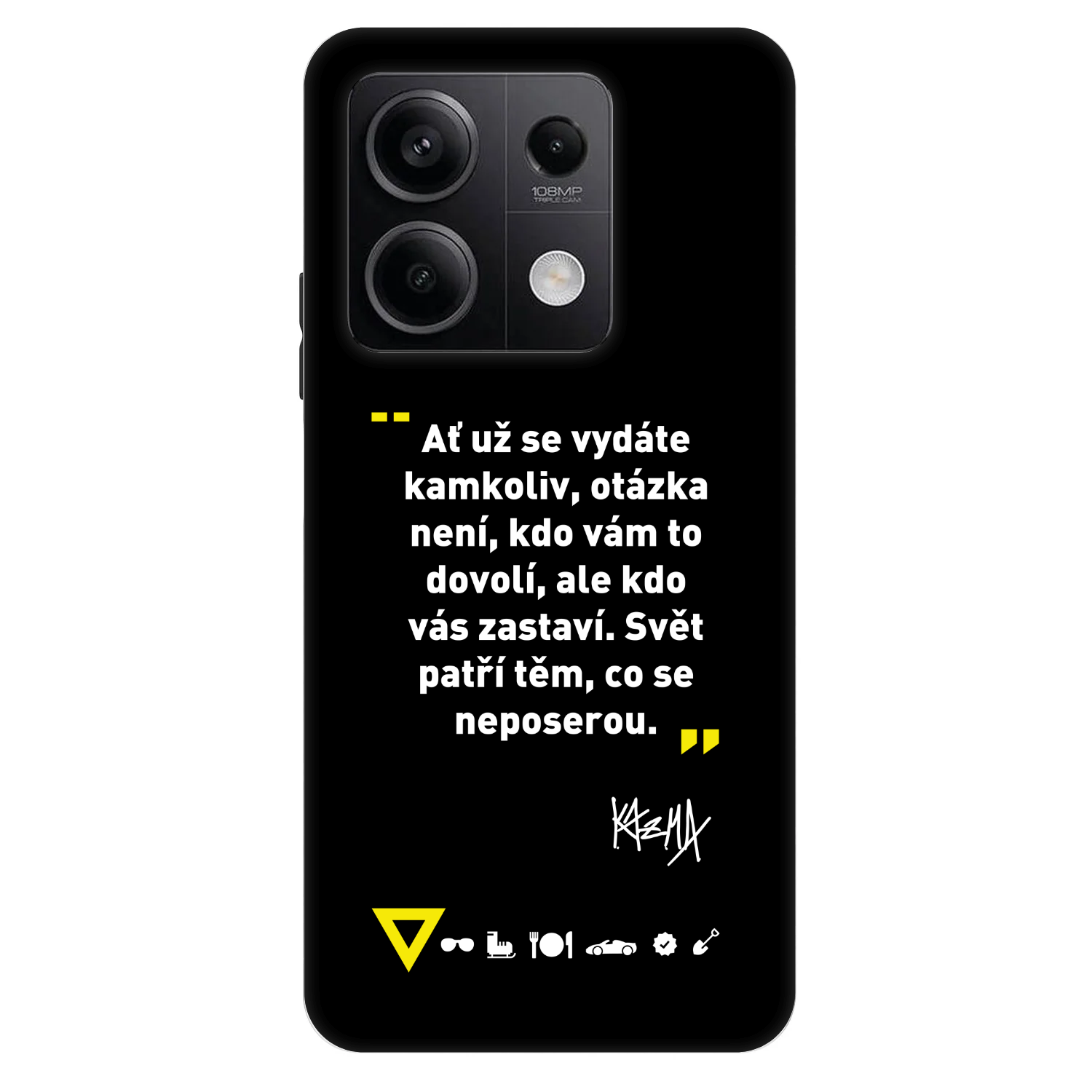 Picasee Fashion Case pre Xiaomi Redmi Note 13 5G - Kazma - SVĚT PATŘÍ TĚM, CO SE NEPOSEROU