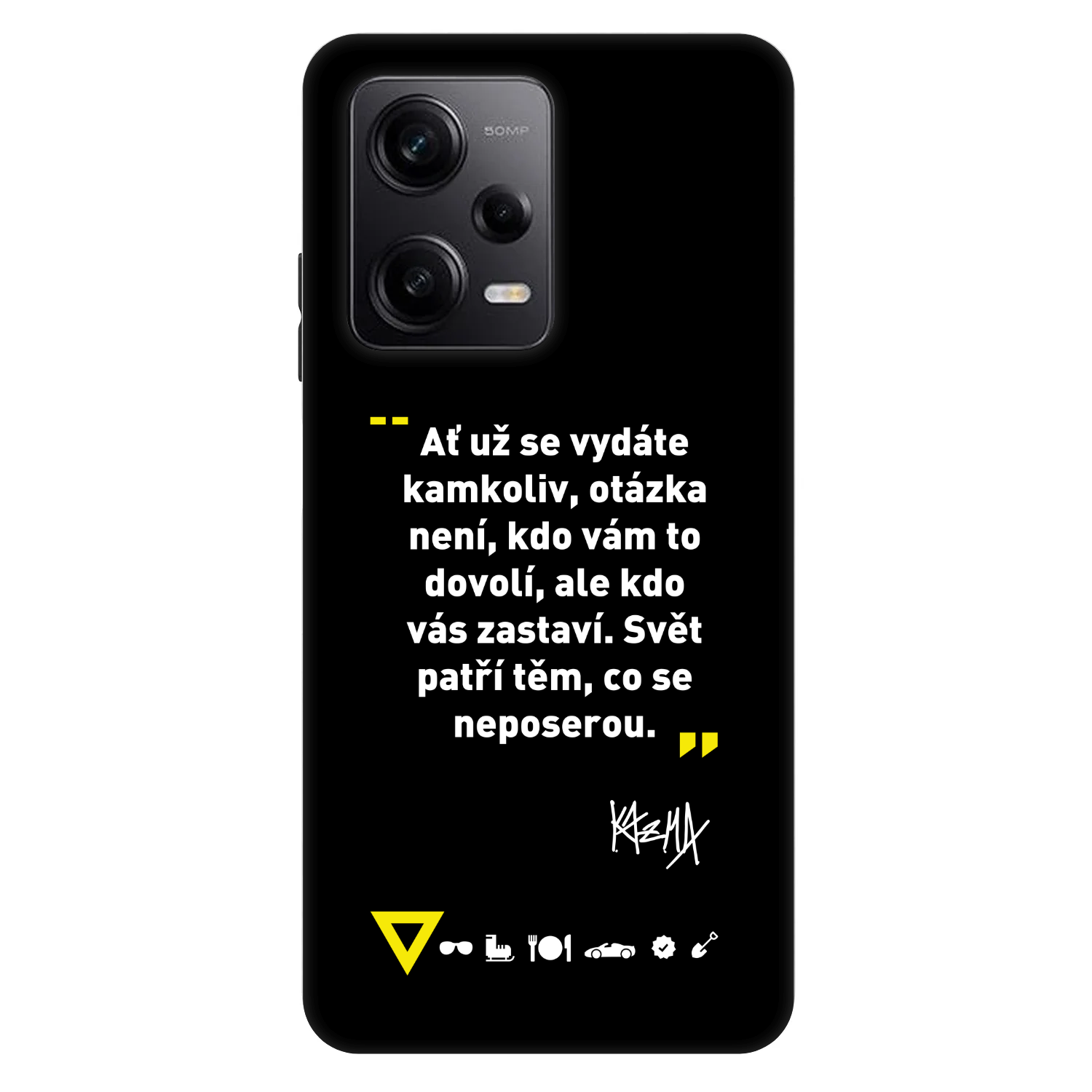 Picasee Fashion Case pre Xiaomi Redmi Note 12 Pro+ 5G - Kazma - SVĚT PATŘÍ TĚM, CO SE NEPOSEROU