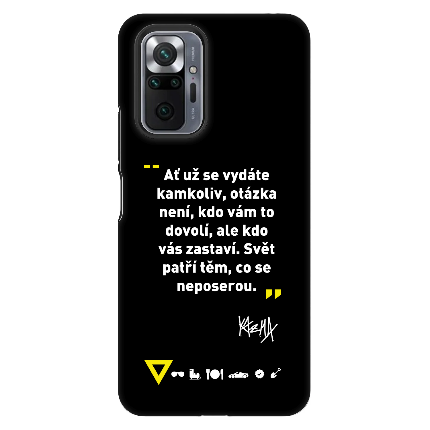 Picasee Fashion Case pre Xiaomi Redmi Note 10 Pro - Kazma - SVĚT PATŘÍ TĚM, CO SE NEPOSEROU