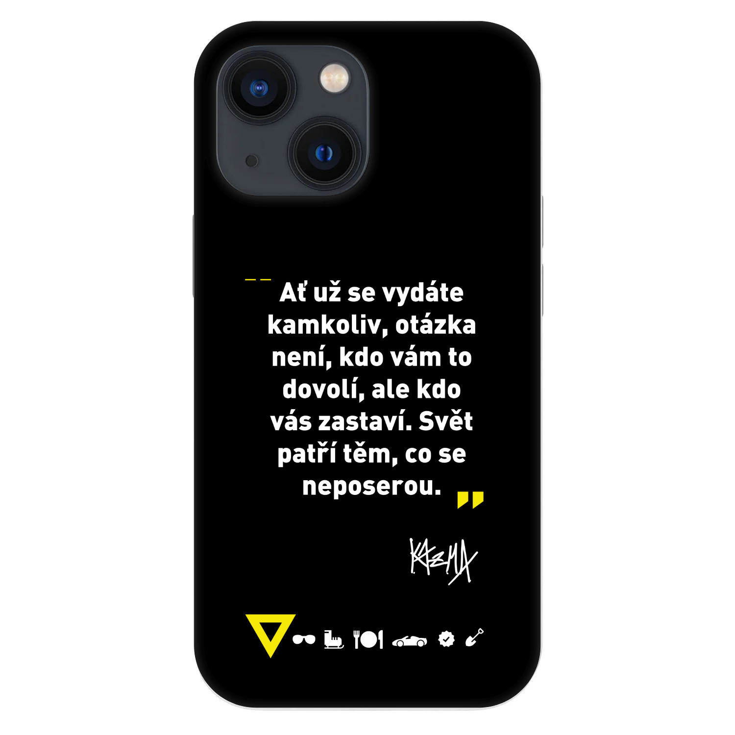 Picasee Fashion Case pre Apple iPhone 13 mini - Kazma - SVĚT PATŘÍ TĚM, CO SE NEPOSEROU