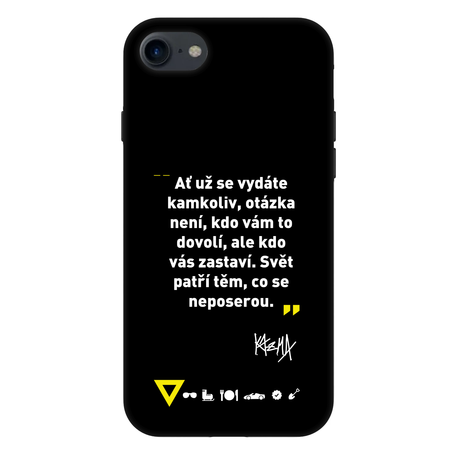 Picasee Fashion Case pre Apple iPhone 8 - Kazma - SVĚT PATŘÍ TĚM, CO SE NEPOSEROU