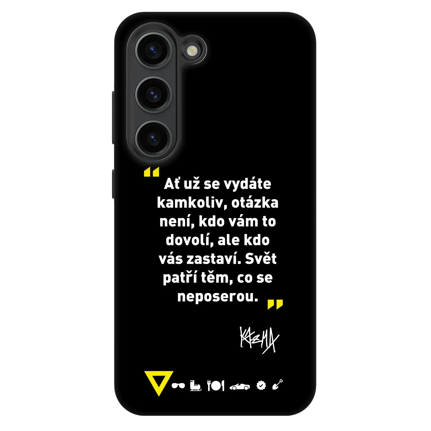 Picasee Fashion Case pre Samsung Galaxy S23+ 5G - Kazma - SVĚT PATŘÍ TĚM, CO SE NEPOSEROU