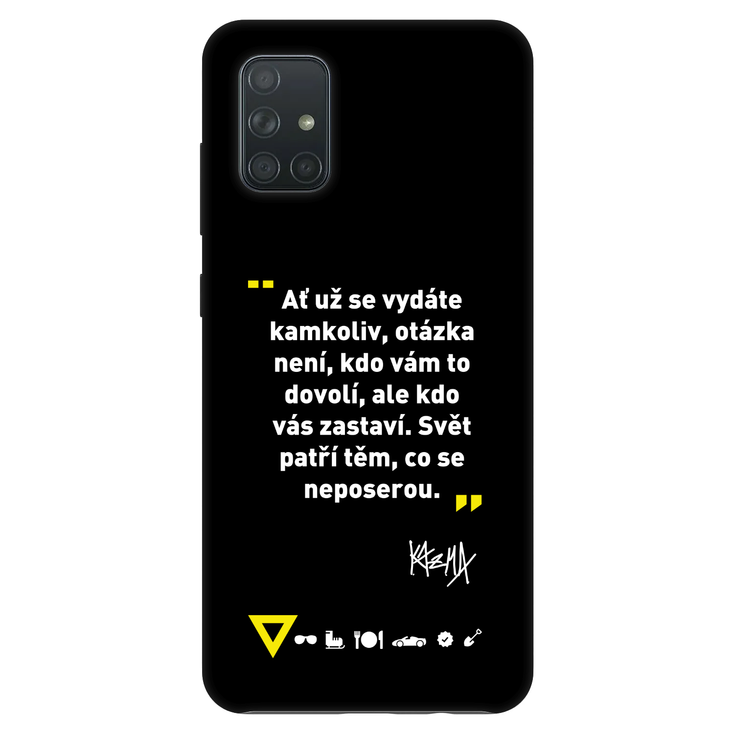 Picasee Fashion Case pre Samsung Galaxy A71 A715F - Kazma - SVĚT PATŘÍ TĚM, CO SE NEPOSEROU