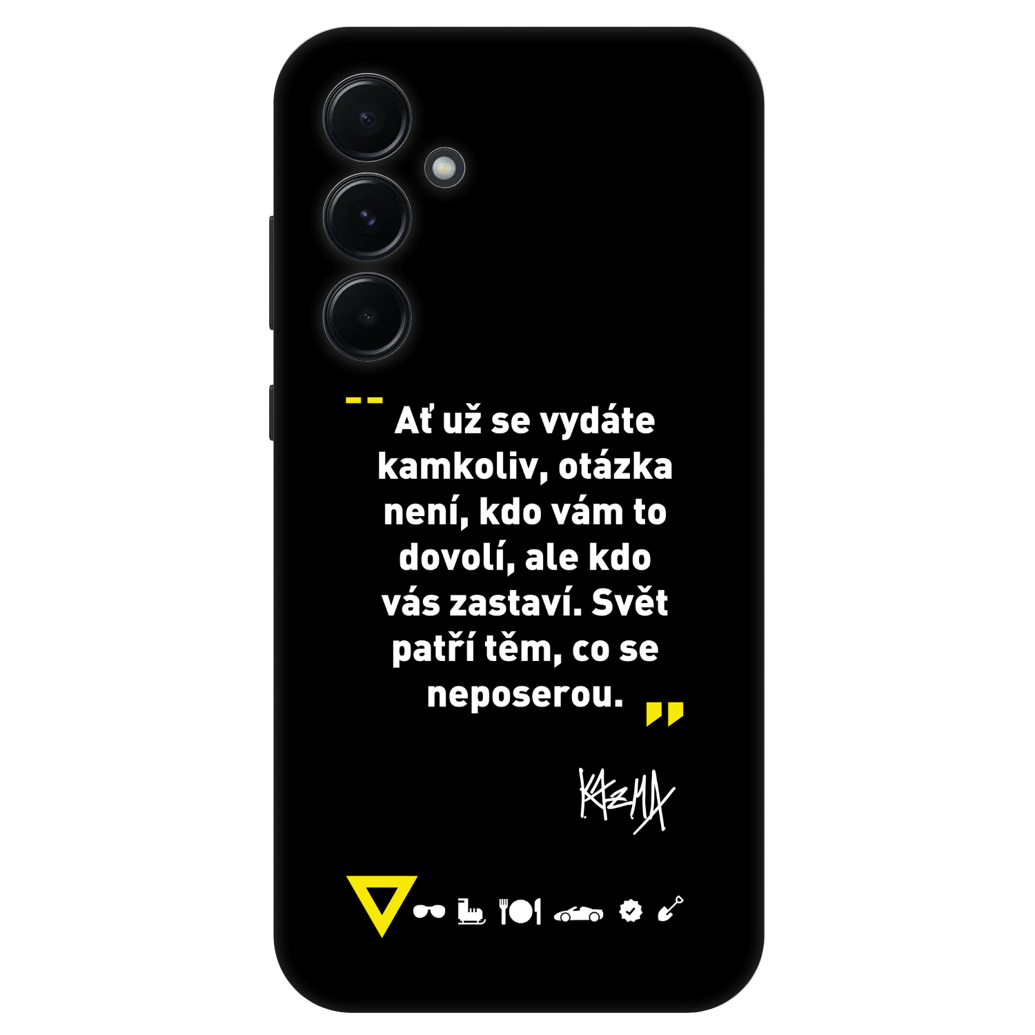 Picasee Fashion Case pre Samsung Galaxy A55 5G A556B - Kazma - SVĚT PATŘÍ TĚM, CO SE NEPOSEROU