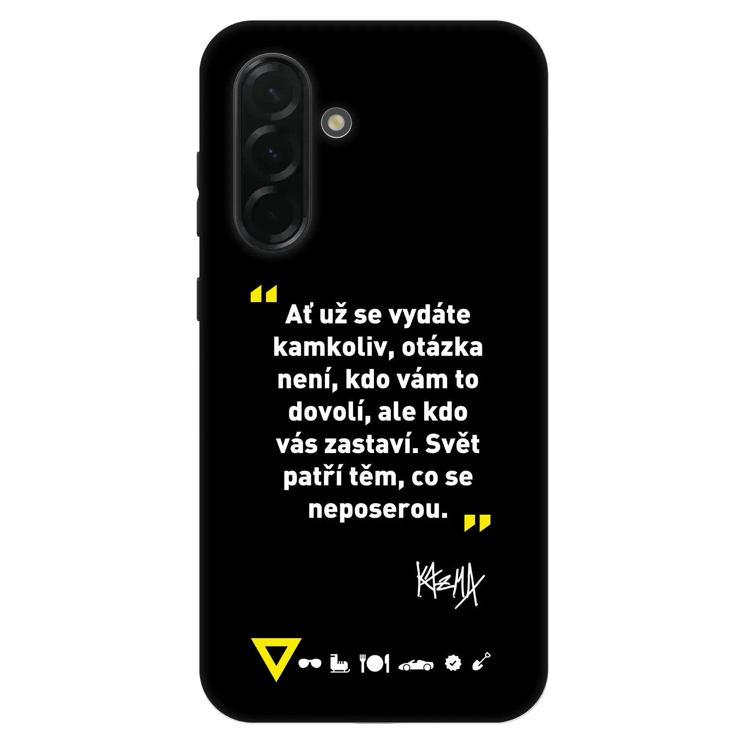 Picasee Fashion Case pre Samsung Galaxy A36 5G - Kazma - SVĚT PATŘÍ TĚM, CO SE NEPOSEROU