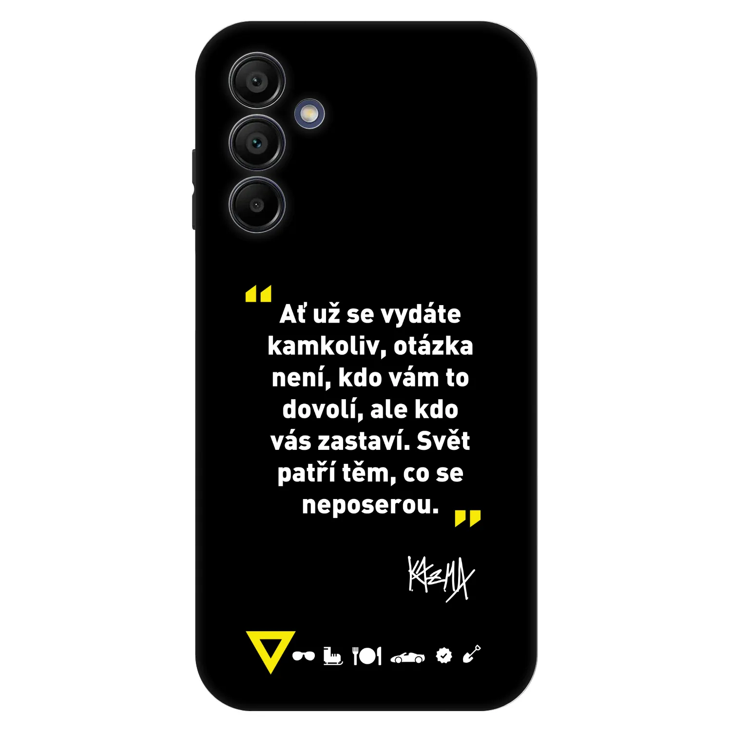 Picasee Fashion Case pre Samsung Galaxy A15 A155F 4G - Kazma - SVĚT PATŘÍ TĚM, CO SE NEPOSEROU