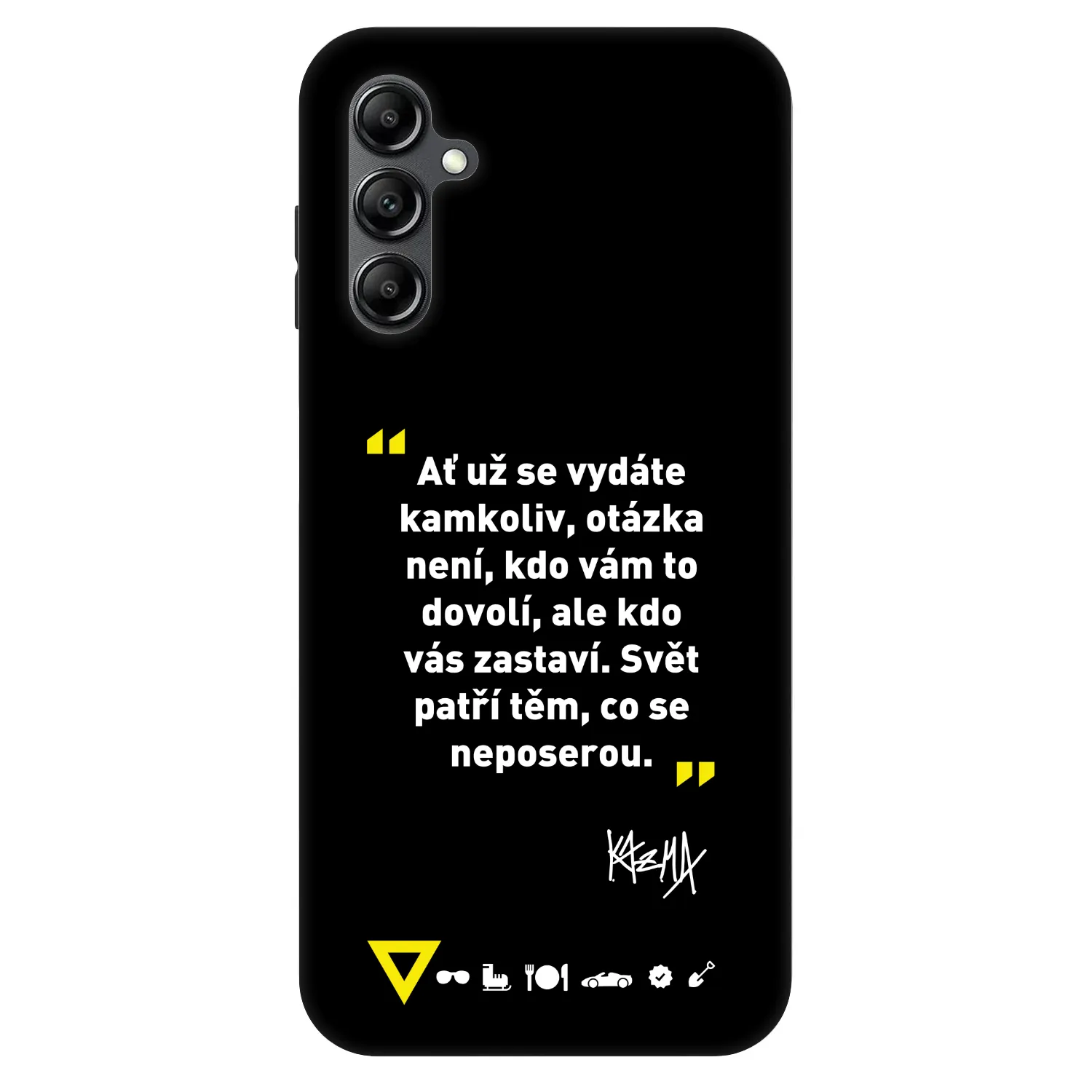Picasee Fashion Case pre Samsung Galaxy A14 4G A145R - Kazma - SVĚT PATŘÍ TĚM, CO SE NEPOSEROU