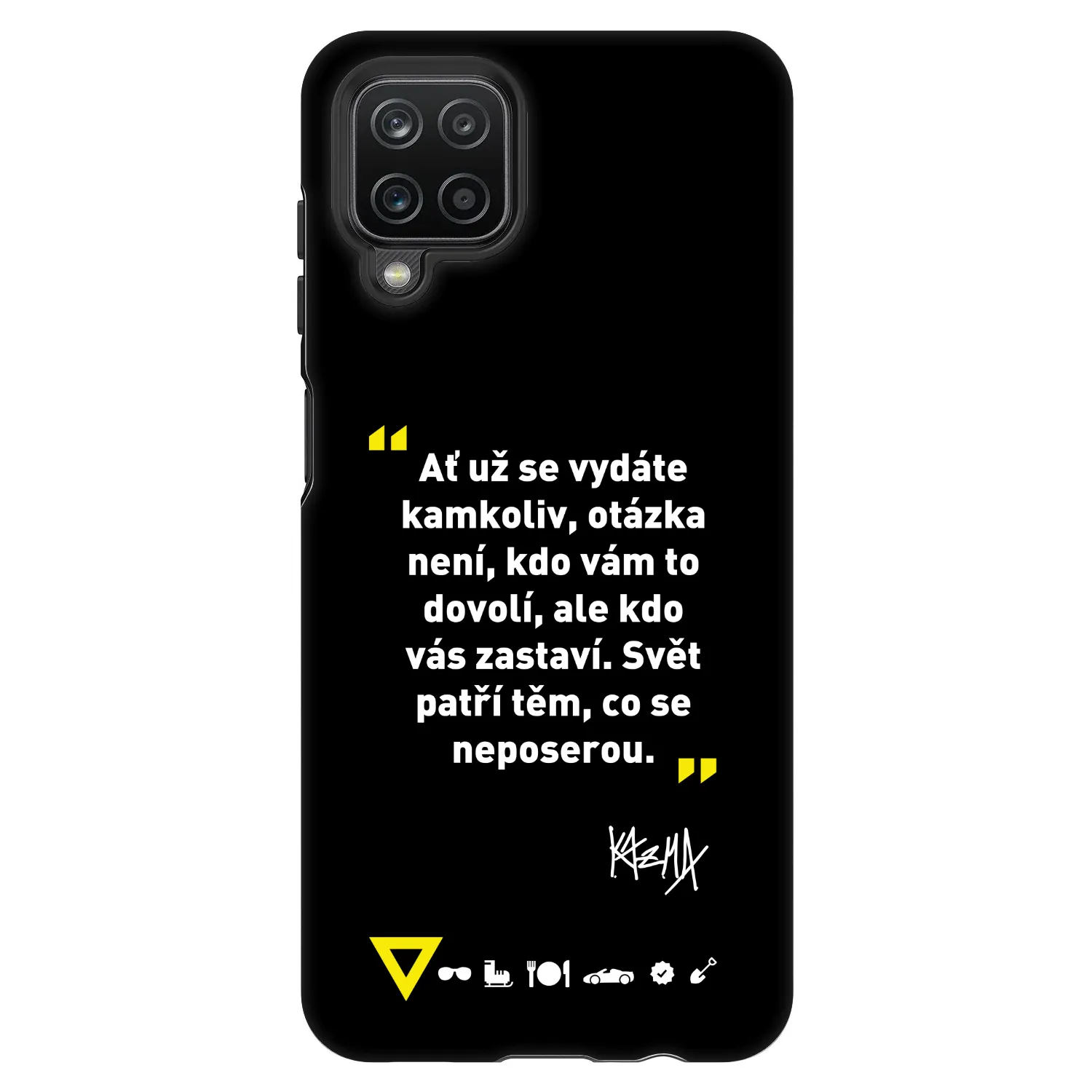 Picasee Fashion Case pre Samsung Galaxy A12 A125F - Kazma - SVĚT PATŘÍ TĚM, CO SE NEPOSEROU