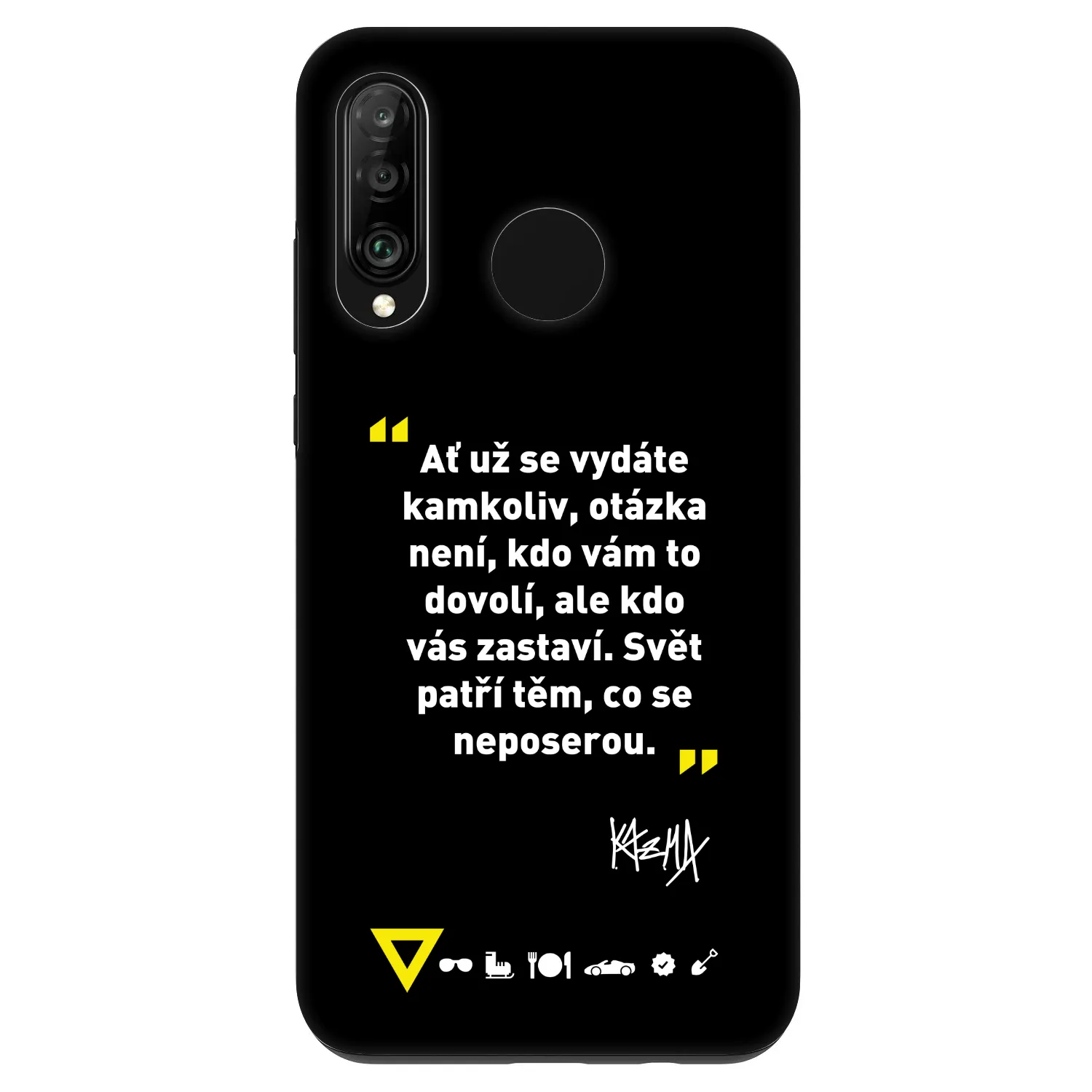 Picasee Fashion Case pre Huawei P30 Lite - Kazma - SVĚT PATŘÍ TĚM, CO SE NEPOSEROU