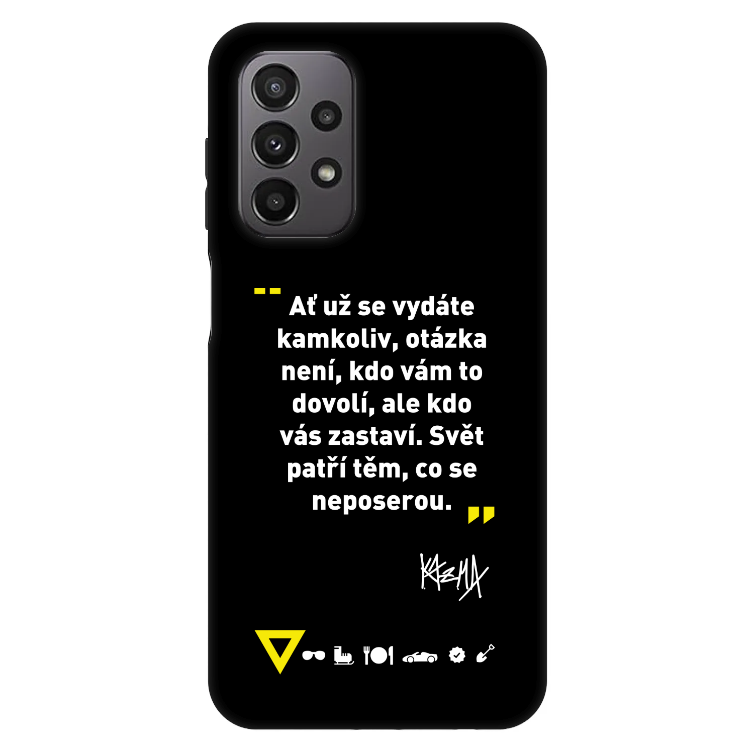 Picasee Fashion Case pre Samsung Galaxy A23 A235F 4G - Kazma - SVĚT PATŘÍ TĚM, CO SE NEPOSEROU