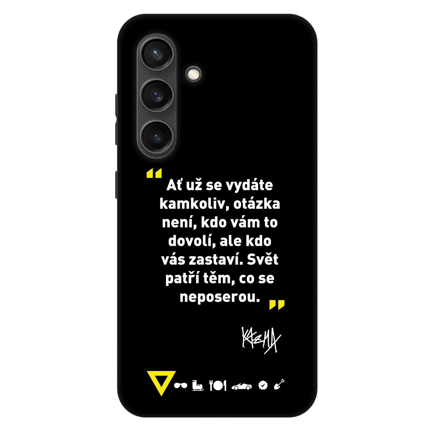 Picasee Fashion Case PowerShare pro Samsung Galaxy S24 S921B 5G - Kazma - SVĚT PATŘÍ TĚM, CO SE NEPOSEROU