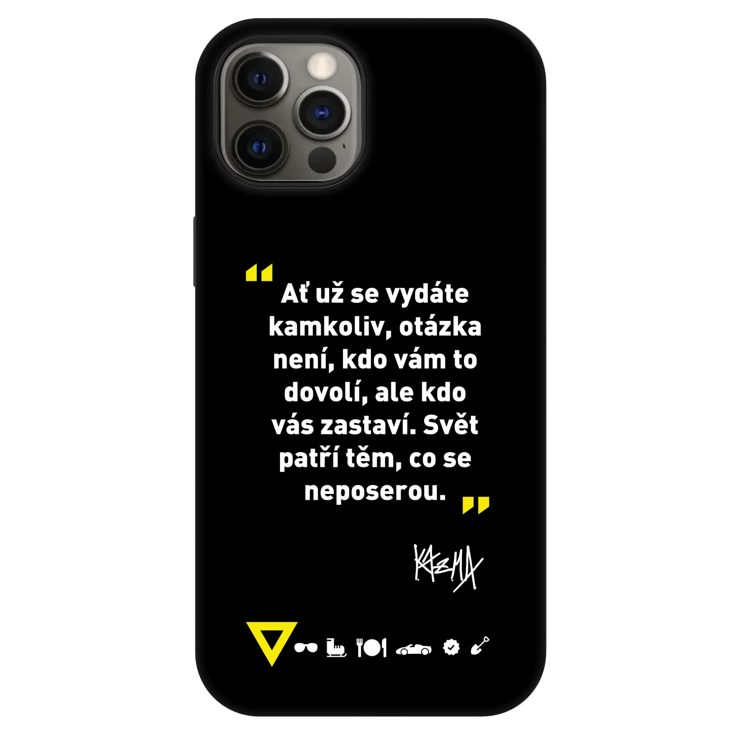 Picasee Fashion Case MagSafe pre Apple iPhone 12 - Kazma - SVĚT PATŘÍ TĚM, CO SE NEPOSEROU