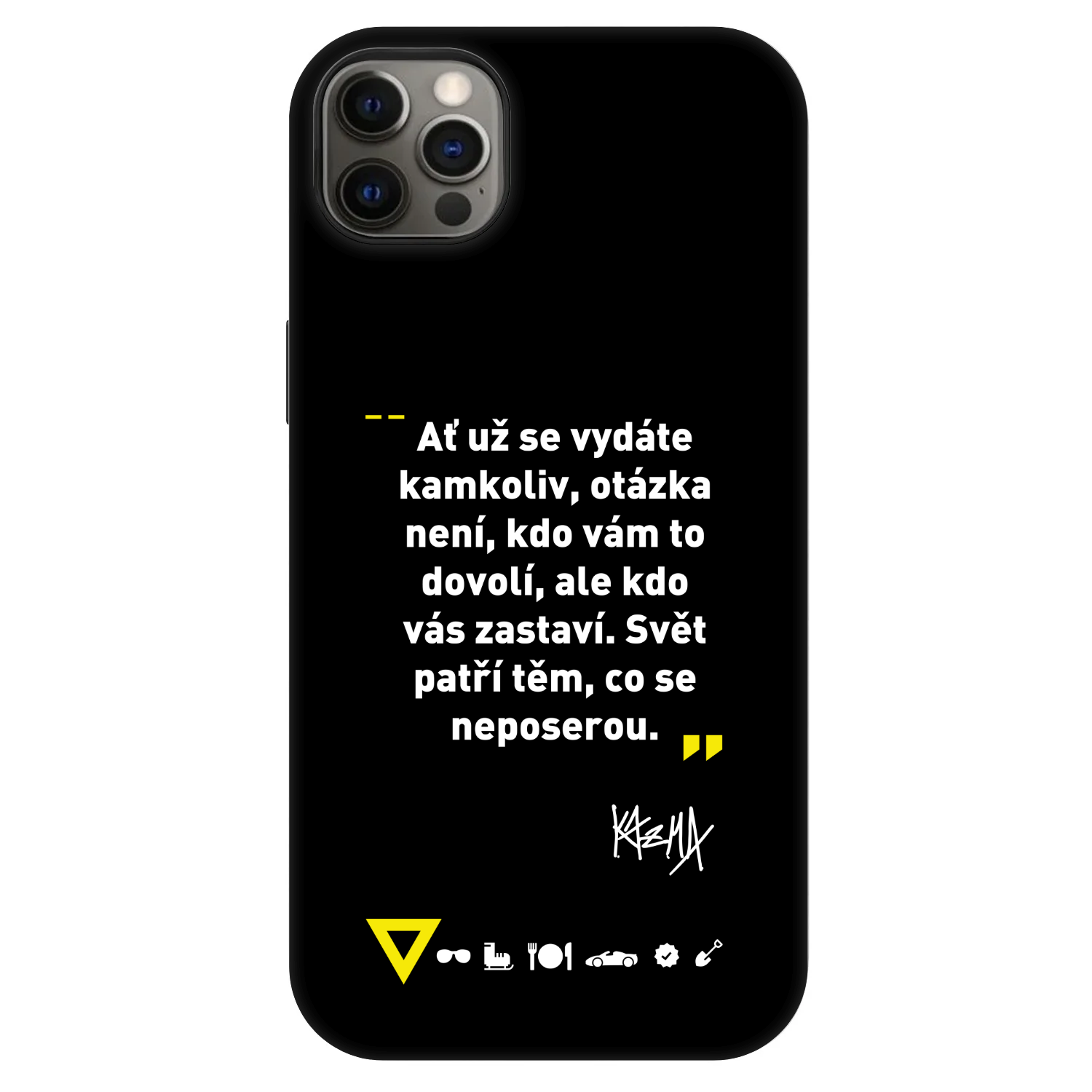 Picasee Fashion Case MagSafe pre Apple iPhone 12 Pro Max - Kazma - SVĚT PATŘÍ TĚM, CO SE NEPOSEROU