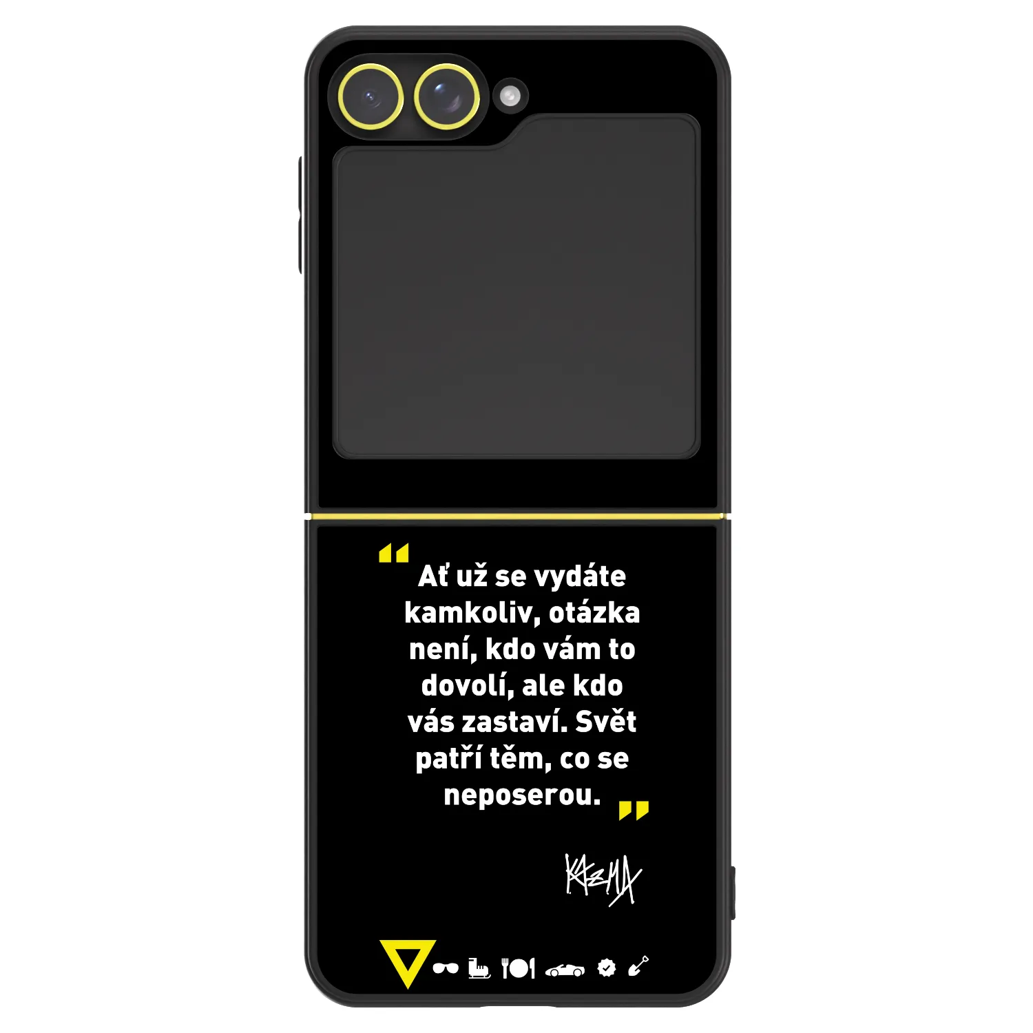 Picasee ULTIMATE CASE pro Samsung Galaxy Z Flip7 FE 5G - Kazma - SVĚT PATŘÍ TĚM, CO SE NEPOSEROU