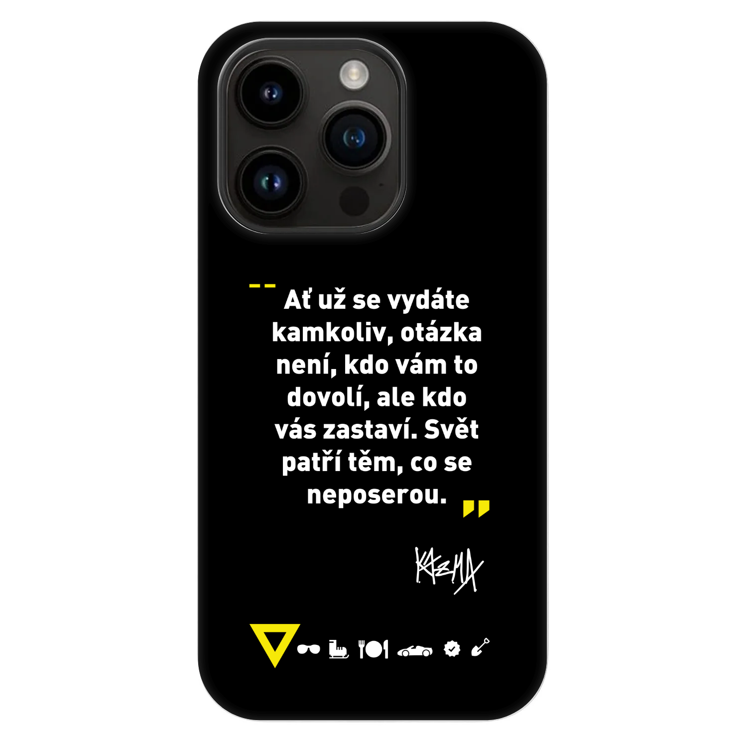 Picasee Fashion Case MagSafe pre Apple iPhone 14 Pro - Kazma - SVĚT PATŘÍ TĚM, CO SE NEPOSEROU