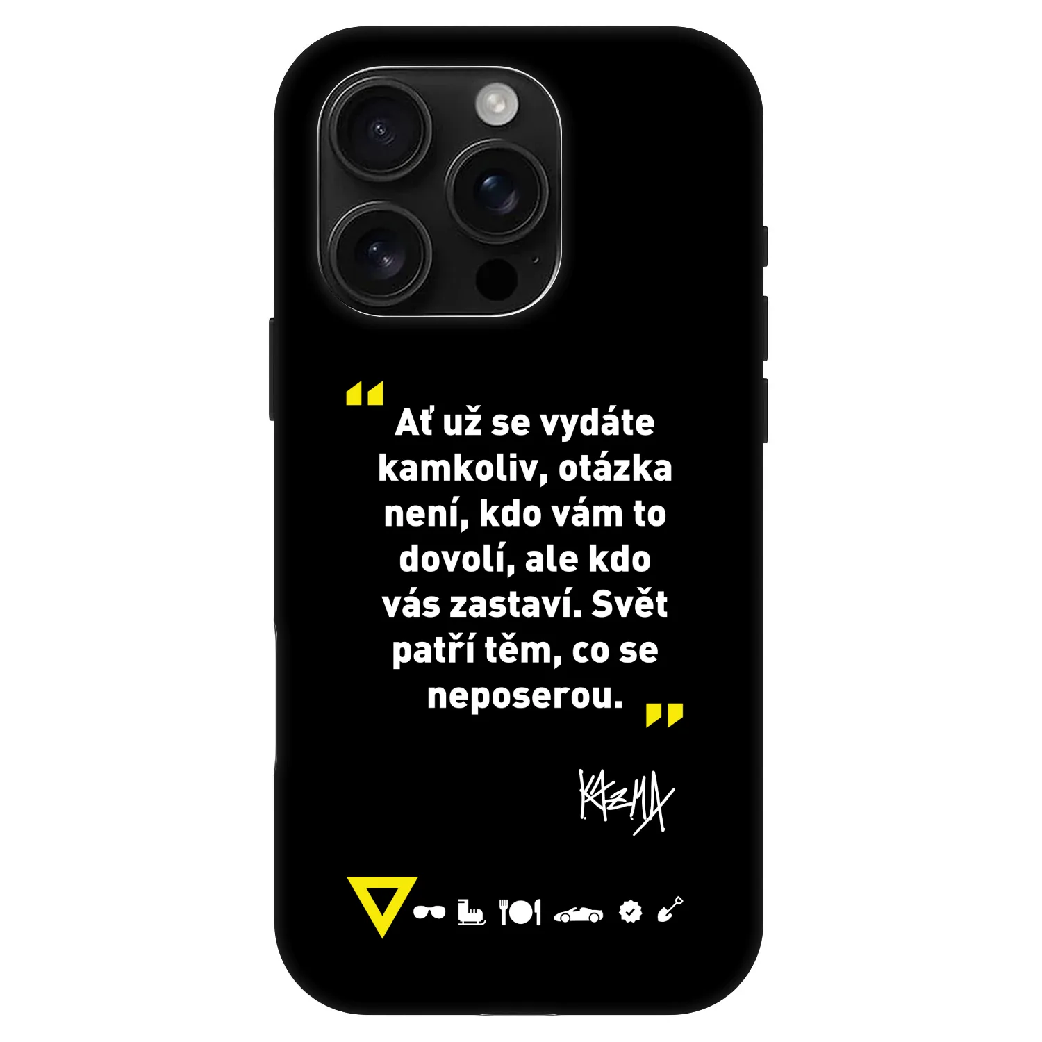Picasee Fashion Case MagSafe pre Apple iPhone 16 Pro - Kazma - SVĚT PATŘÍ TĚM, CO SE NEPOSEROU