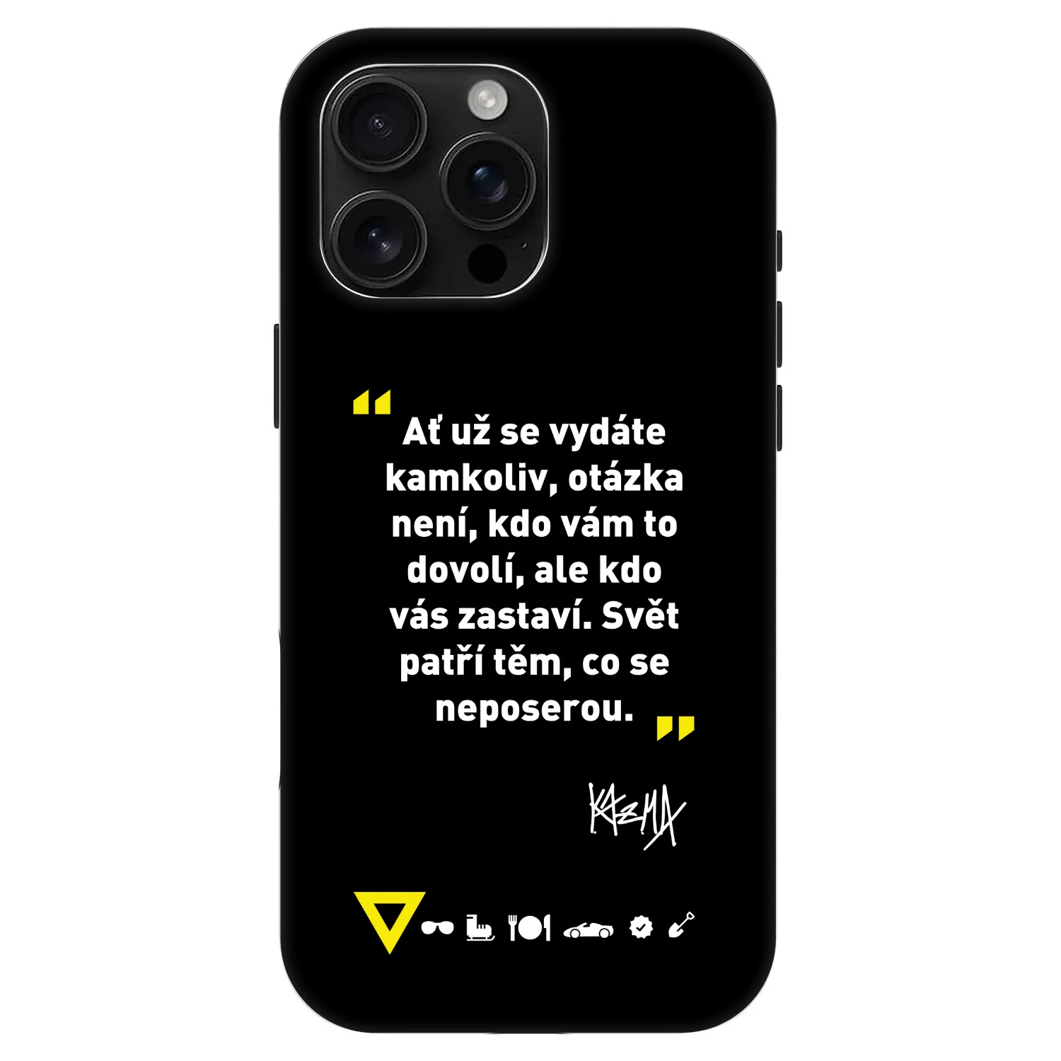 Picasee Fashion Case MagSafe pre Apple iPhone 16 Pro Max - Kazma - SVĚT PATŘÍ TĚM, CO SE NEPOSEROU