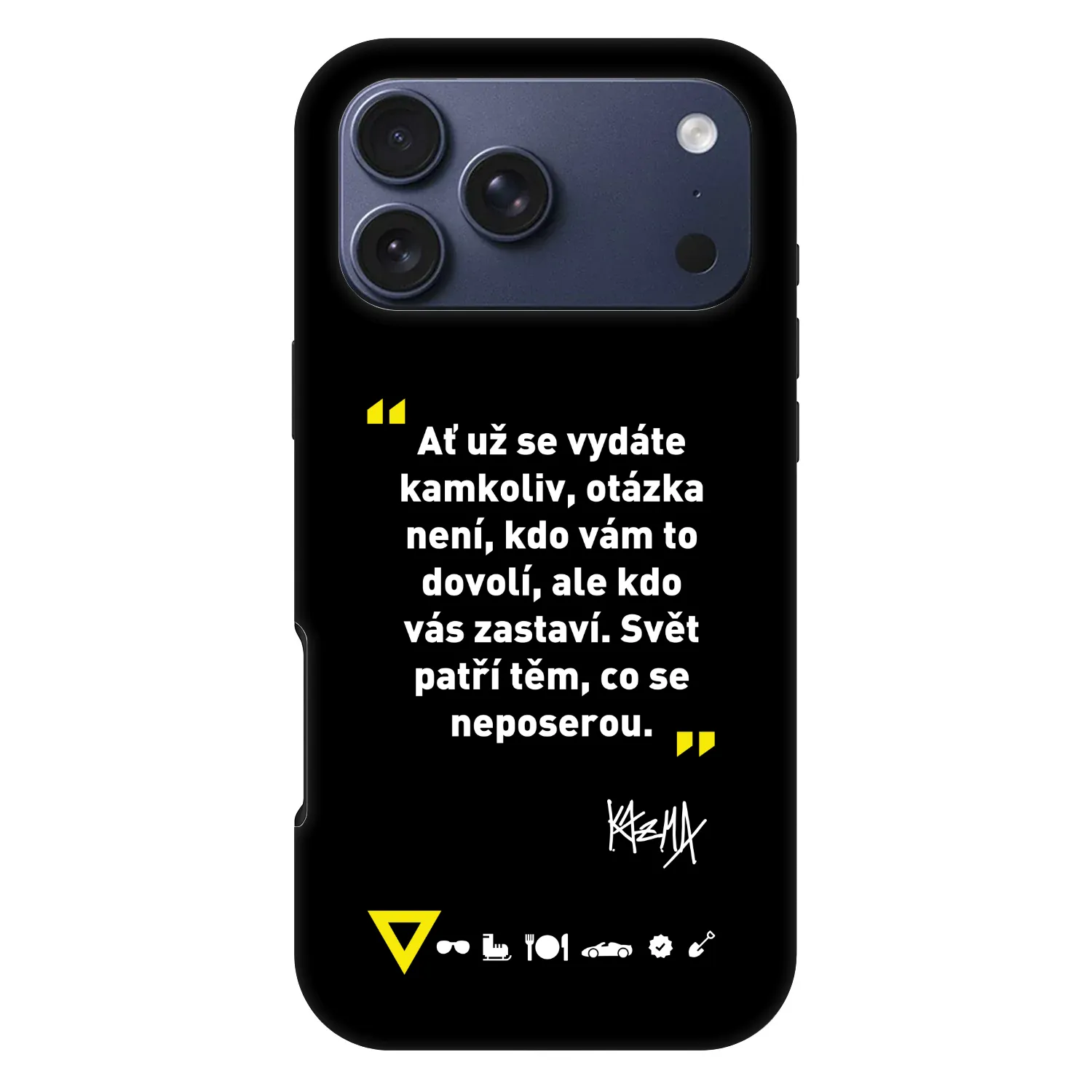 Picasee Fashion Case MagSafe pre Apple iPhone 17 Pro Max - Kazma - SVĚT PATŘÍ TĚM, CO SE NEPOSEROU