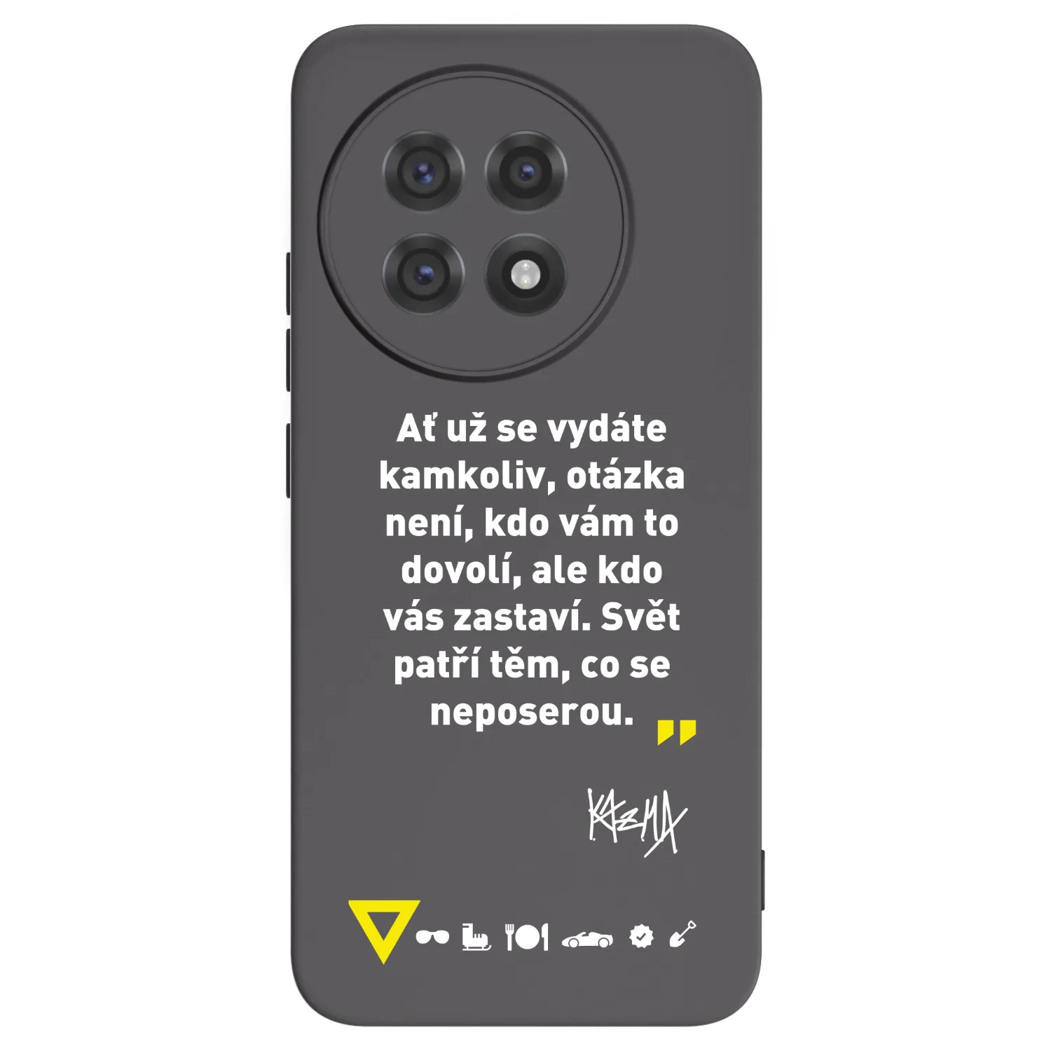Picasee silikónový čierny obal pre OnePlus 13R 5G - Kazma - SVĚT PATŘÍ TĚM, CO SE NEPOSEROU