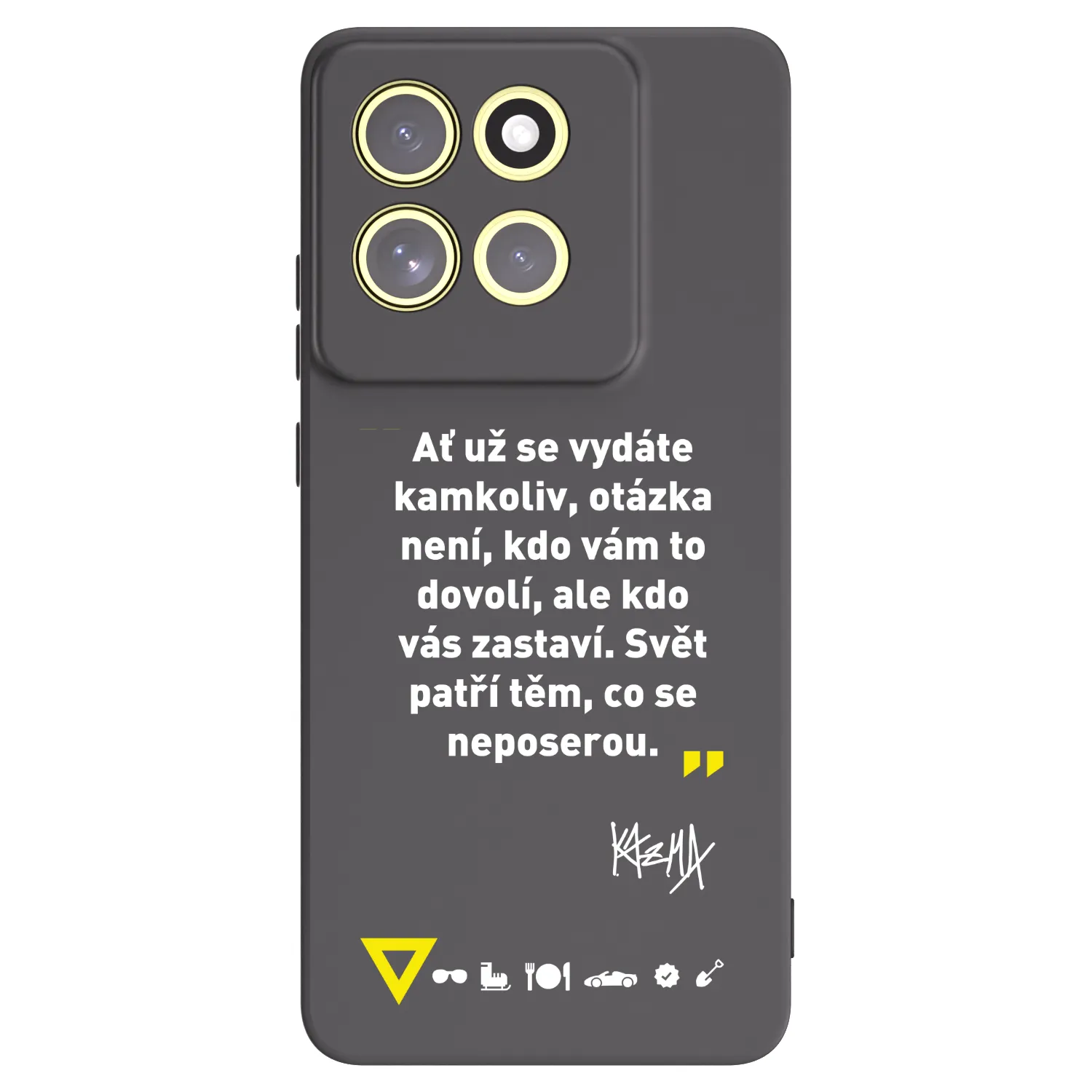 Picasee silikónový čierny obal pre Motorola Moto G86 Power 5G - Kazma - SVĚT PATŘÍ TĚM, CO SE NEPOSEROU