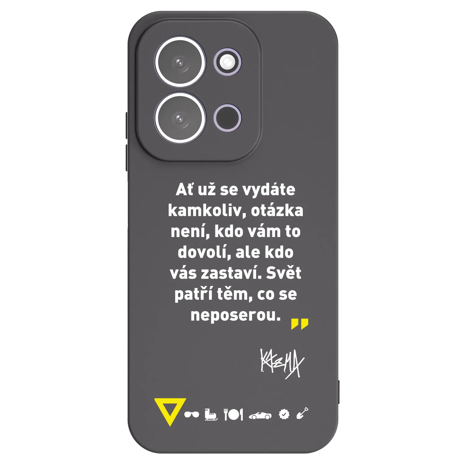 Picasee silikónový čierny obal pre Xiaomi Redmi 15C 5G - Kazma - SVĚT PATŘÍ TĚM, CO SE NEPOSEROU