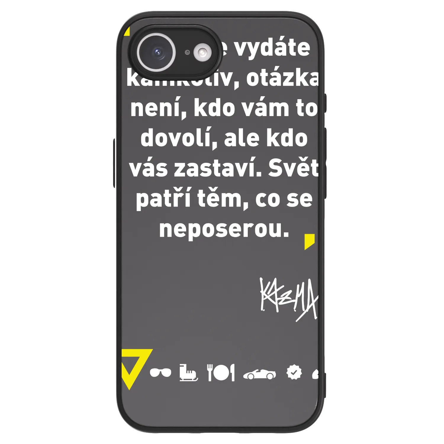 Picasee ULTIMATE CASE MagSafe pro Apple iPhone 17e - Kazma - SVĚT PATŘÍ TĚM, CO SE NEPOSEROU