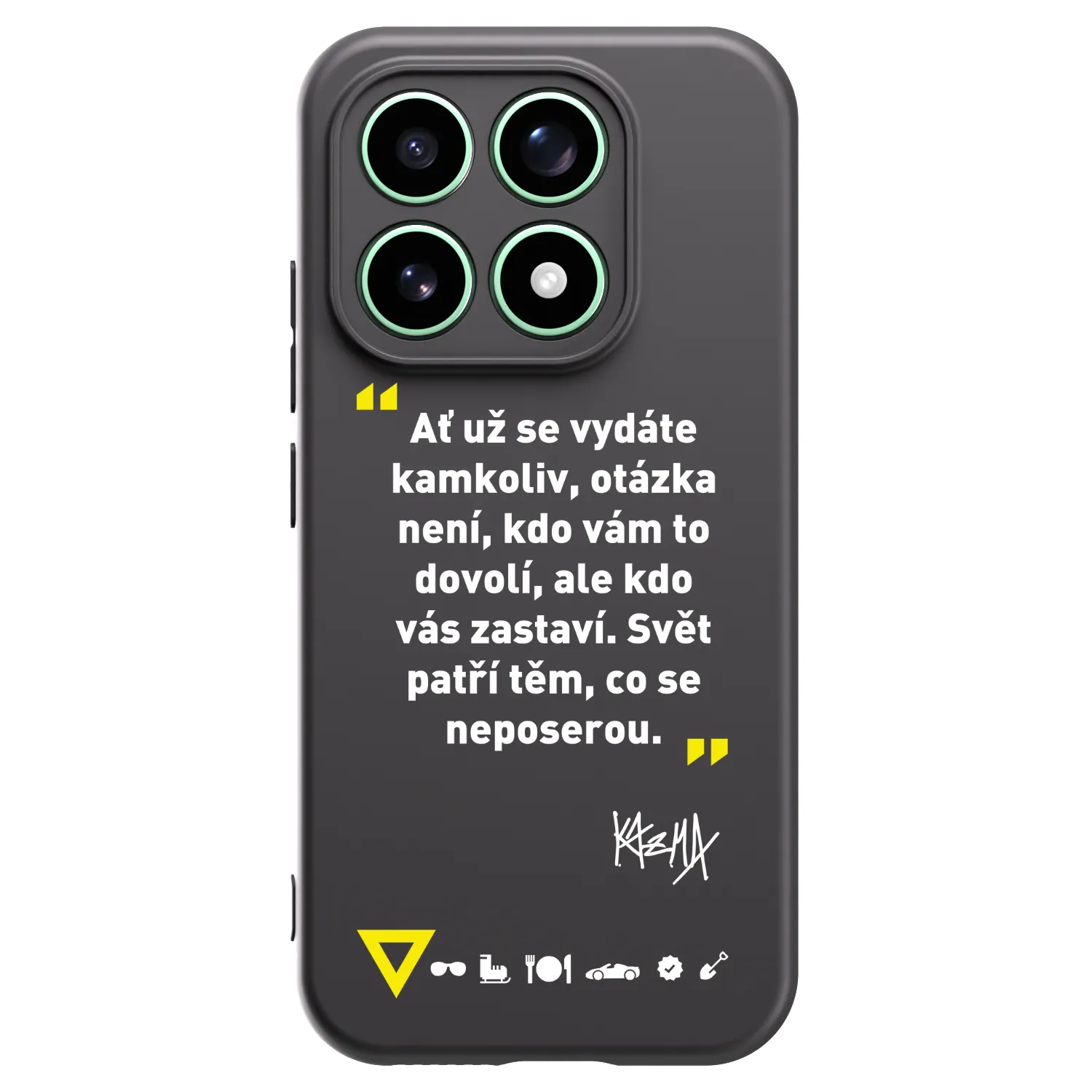 Picasee silikónový čierny obal pre Xiaomi 17 - Kazma - SVĚT PATŘÍ TĚM, CO SE NEPOSEROU