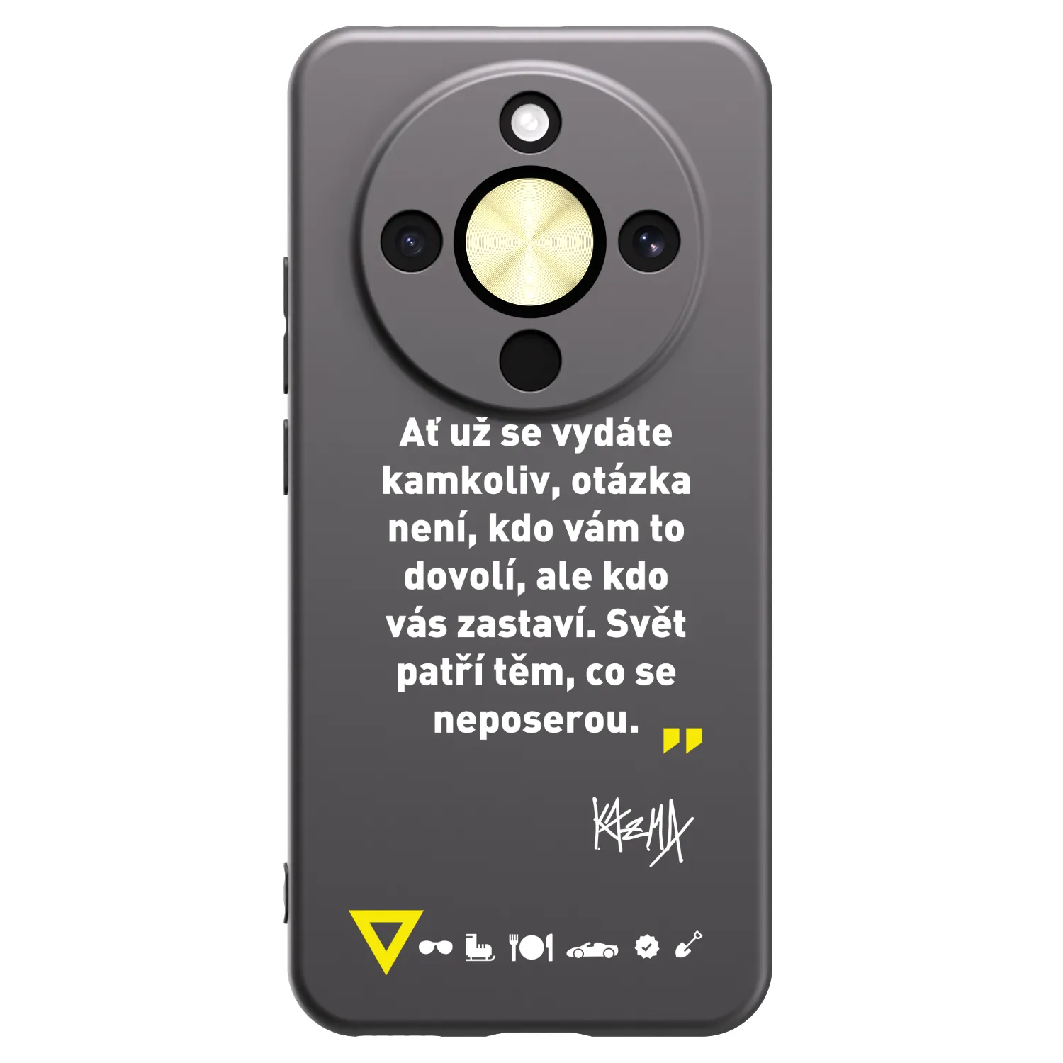 Picasee silikónový čierny obal pre Honor Magic8 Lite 5G - Kazma - SVĚT PATŘÍ TĚM, CO SE NEPOSEROU