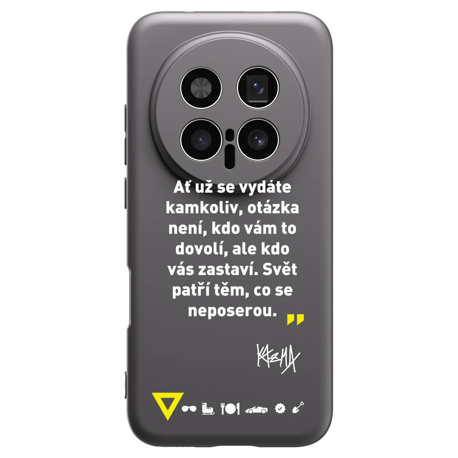 Picasee silikónový čierny obal pre Honor Magic8 Pro 5G - Kazma - SVĚT PATŘÍ TĚM, CO SE NEPOSEROU