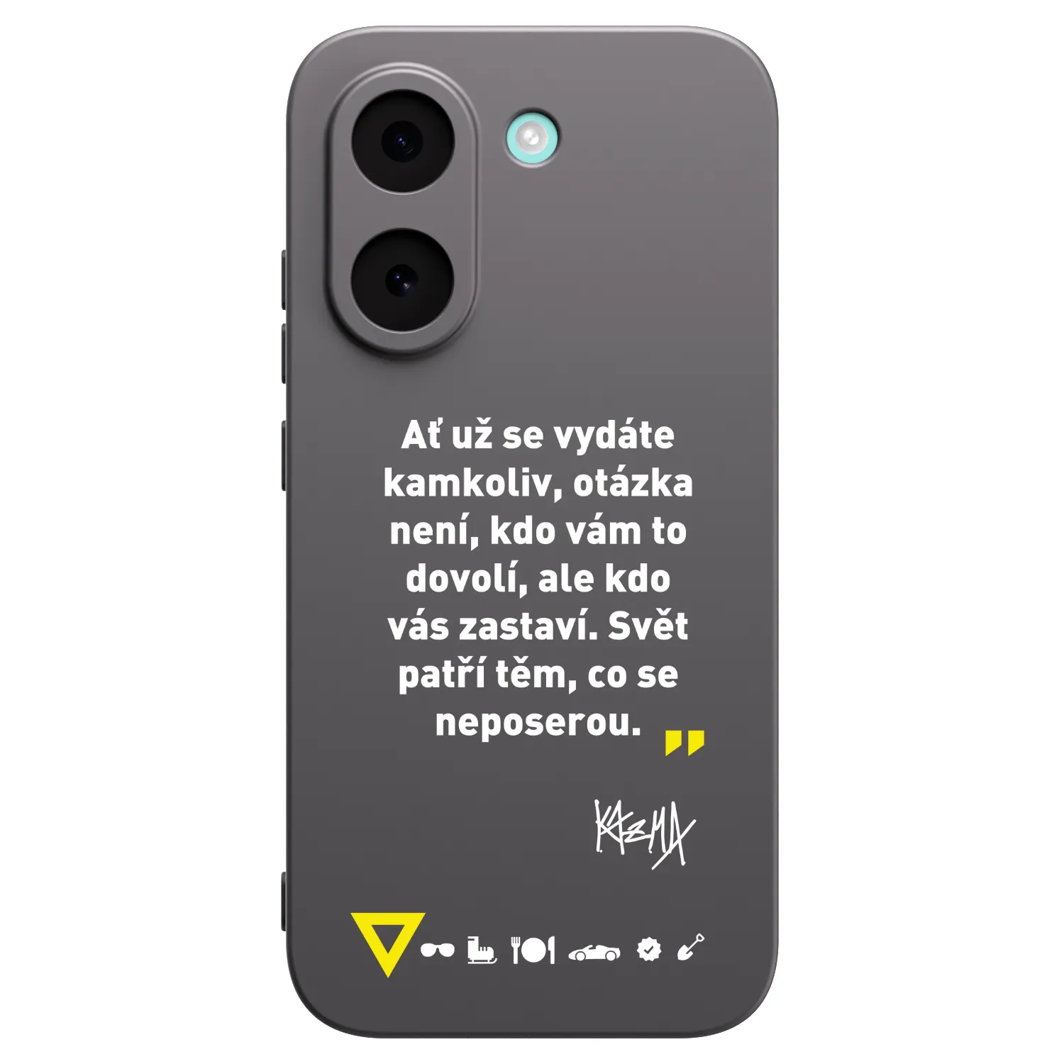 Picasee silikónový čierny obal pre Xiaomi Poco X8 Pro - Kazma - SVĚT PATŘÍ TĚM, CO SE NEPOSEROU