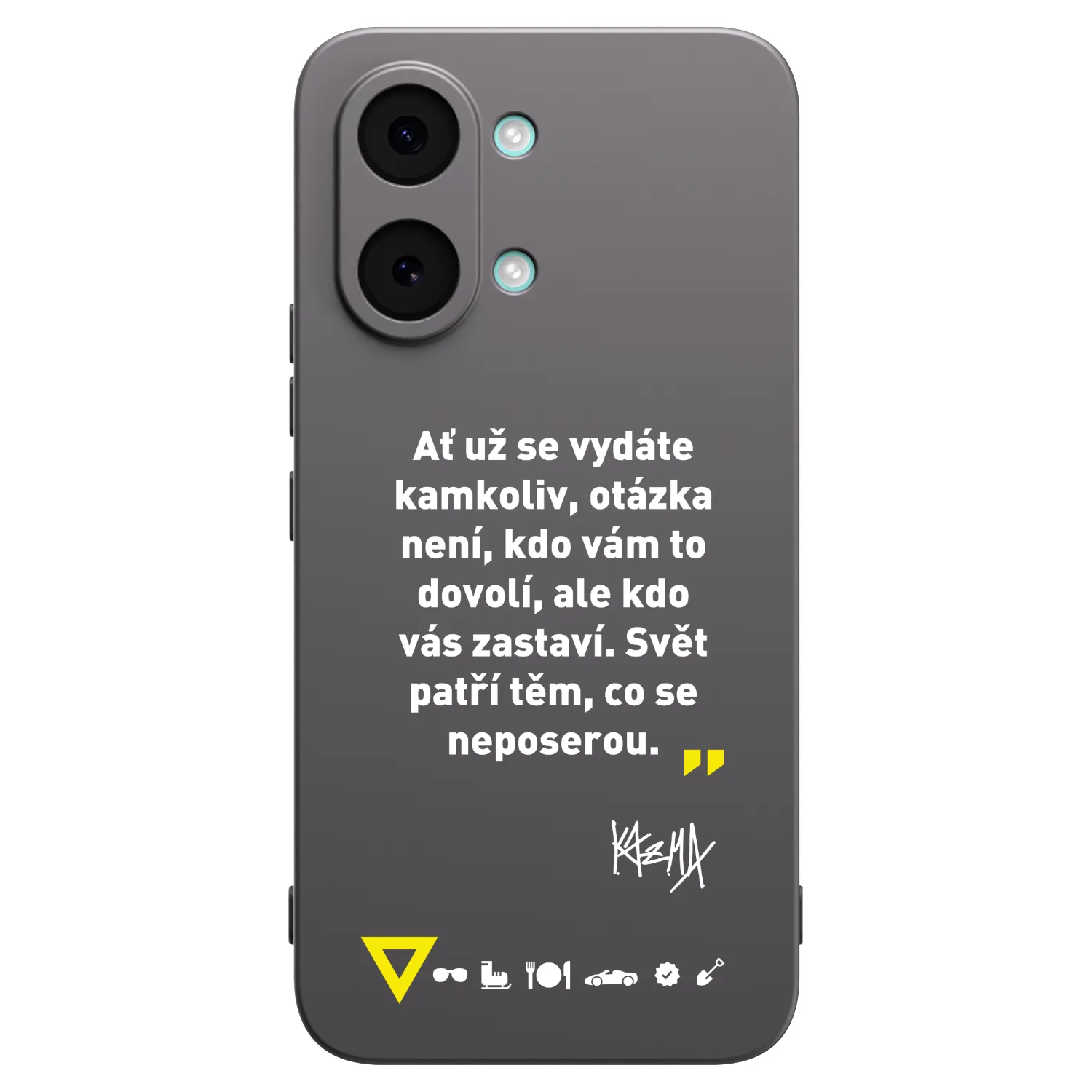 Picasee silikónový čierny obal pre Xiaomi Poco X8 Pro Max - Kazma - SVĚT PATŘÍ TĚM, CO SE NEPOSEROU