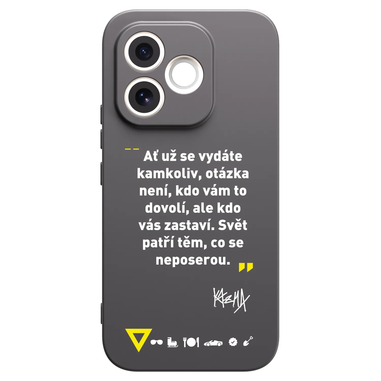 Picasee silikónový čierny obal pre Honor 600 Lite - Kazma - SVĚT PATŘÍ TĚM, CO SE NEPOSEROU