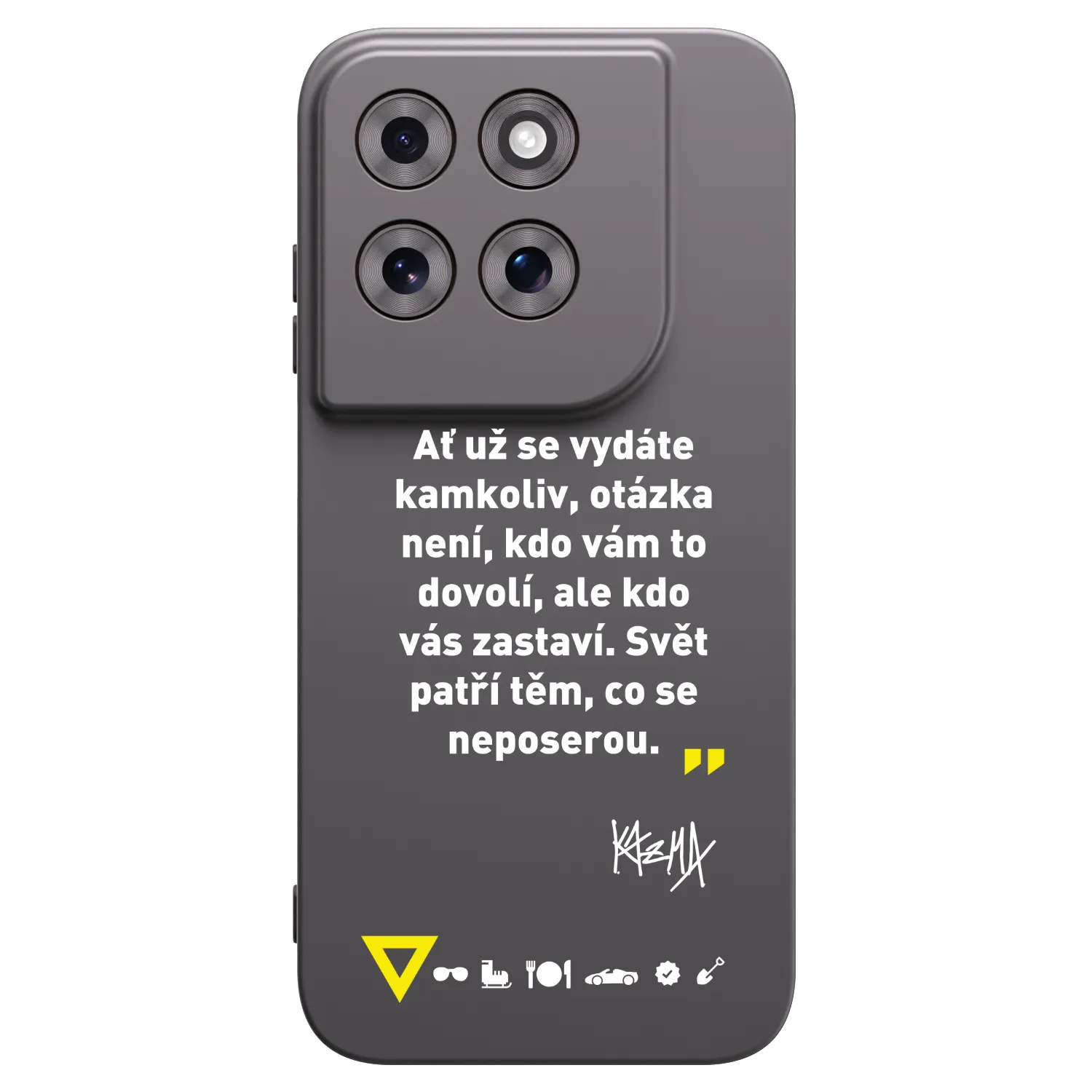 Picasee silikónový čierny obal pre Motorola Moto G77 - Kazma - SVĚT PATŘÍ TĚM, CO SE NEPOSEROU