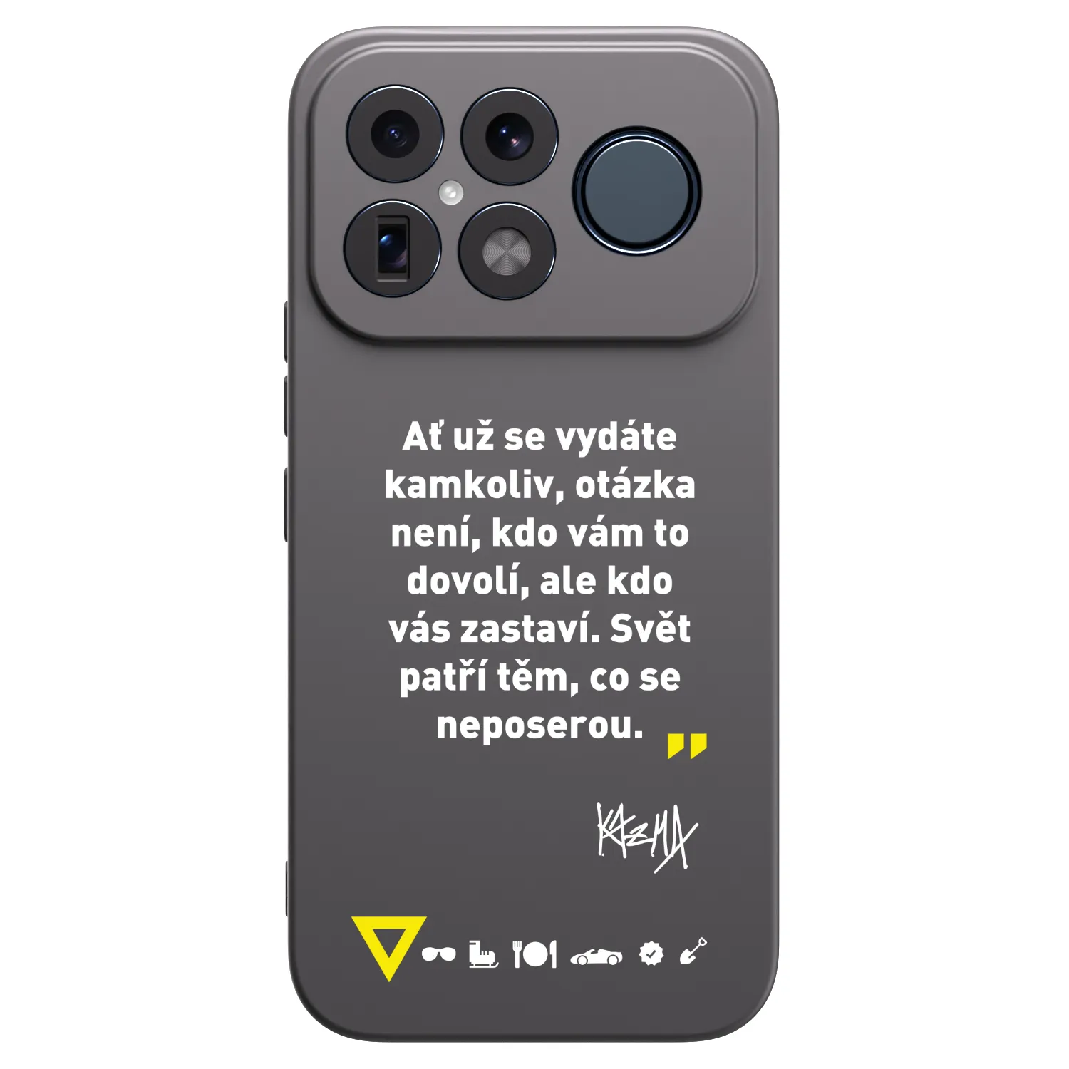 Picasee silikónový čierny obal pre Xiaomi Poco F8 Ultra - Kazma - SVĚT PATŘÍ TĚM, CO SE NEPOSEROU