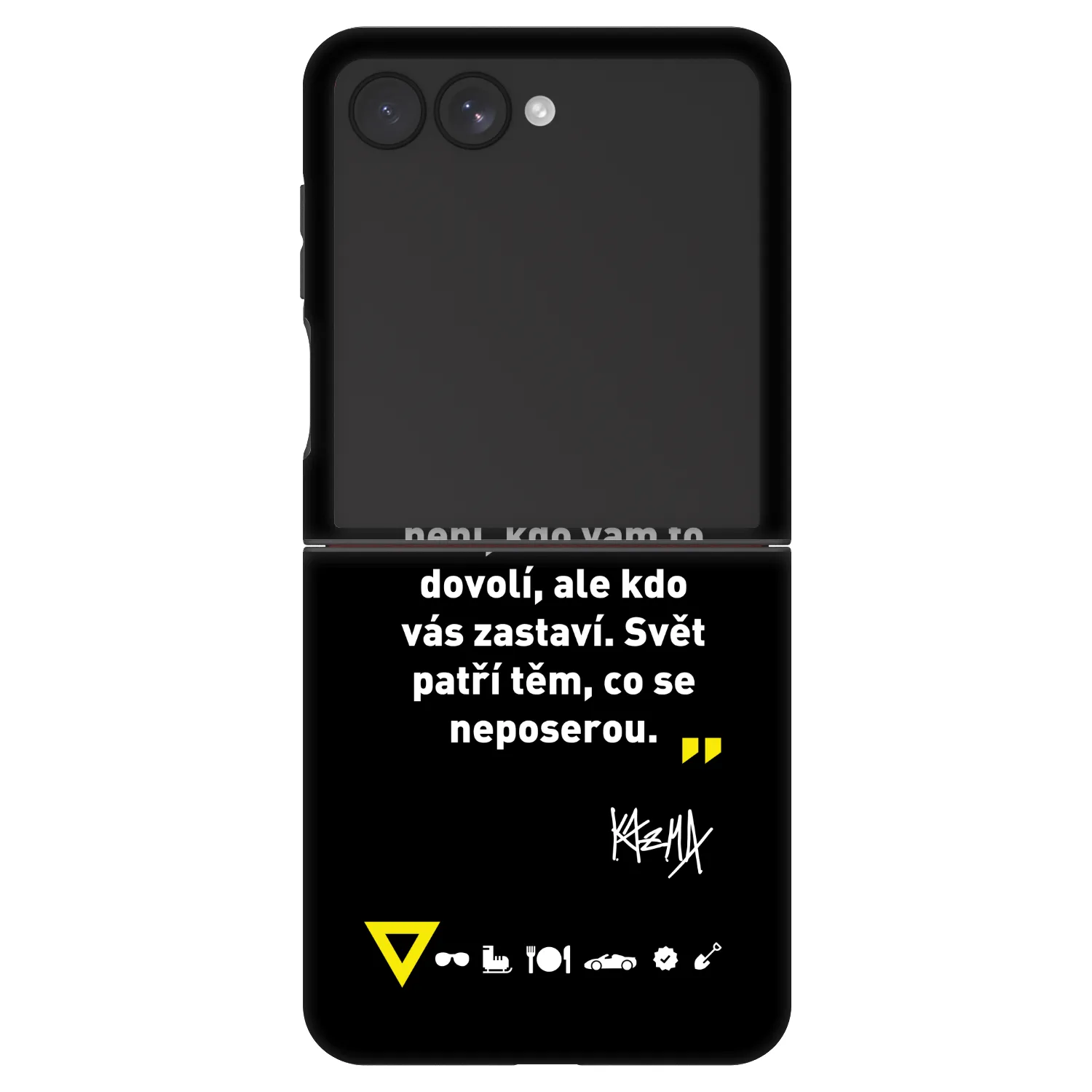 Picasee Fashion Case pre Samsung Galaxy Z Flip7 5G - Kazma - SVĚT PATŘÍ TĚM, CO SE NEPOSEROU