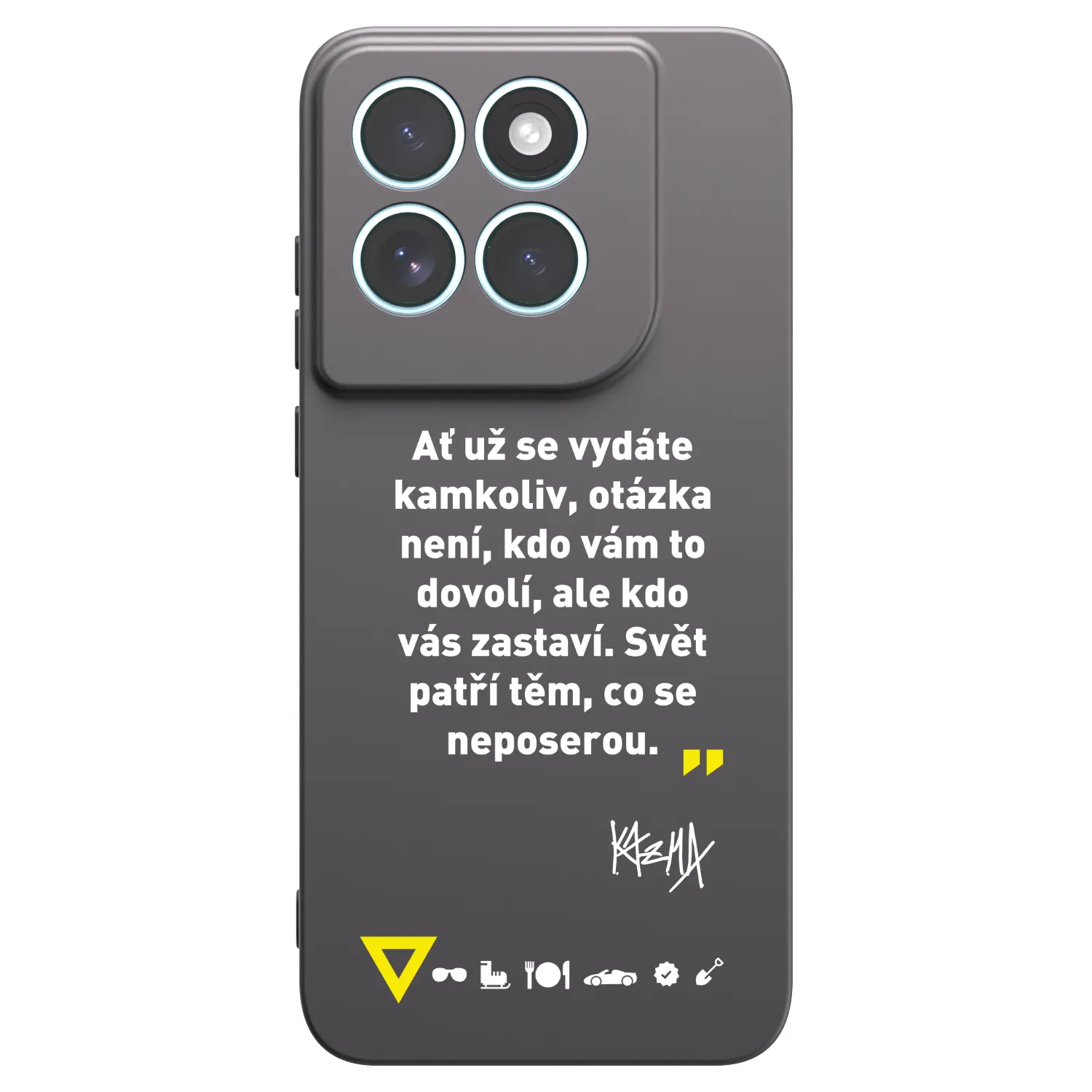 Picasee silikónový čierny obal pre Motorola Edge 70 Fusion - Kazma - SVĚT PATŘÍ TĚM, CO SE NEPOSEROU