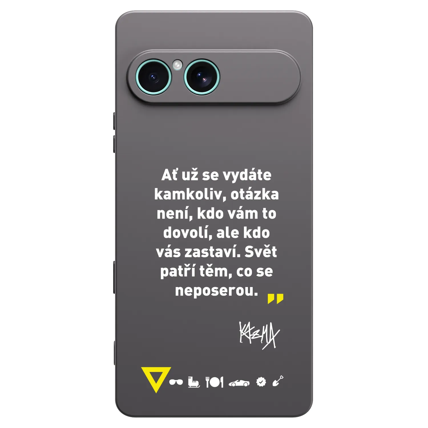 Picasee silikónový čierny obal pre Sony Xperia 10 VII - Kazma - SVĚT PATŘÍ TĚM, CO SE NEPOSEROU