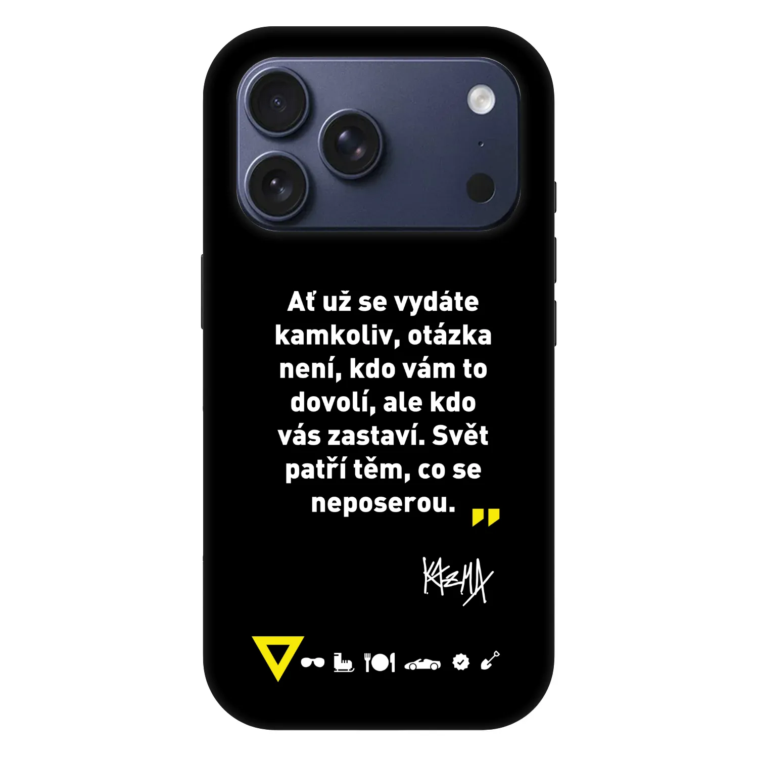 Picasee Fashion Case MagSafe pre Apple iPhone 18 Pro - Kazma - SVĚT PATŘÍ TĚM, CO SE NEPOSEROU