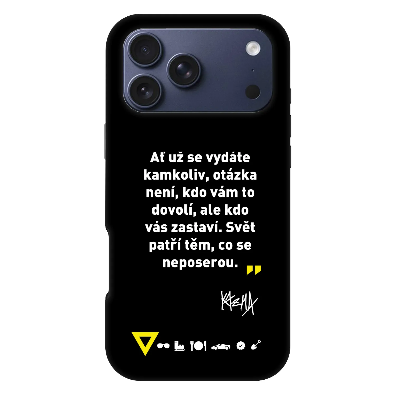 Picasee Fashion Case MagSafe pre Apple iPhone 18 Pro Max - Kazma - SVĚT PATŘÍ TĚM, CO SE NEPOSEROU