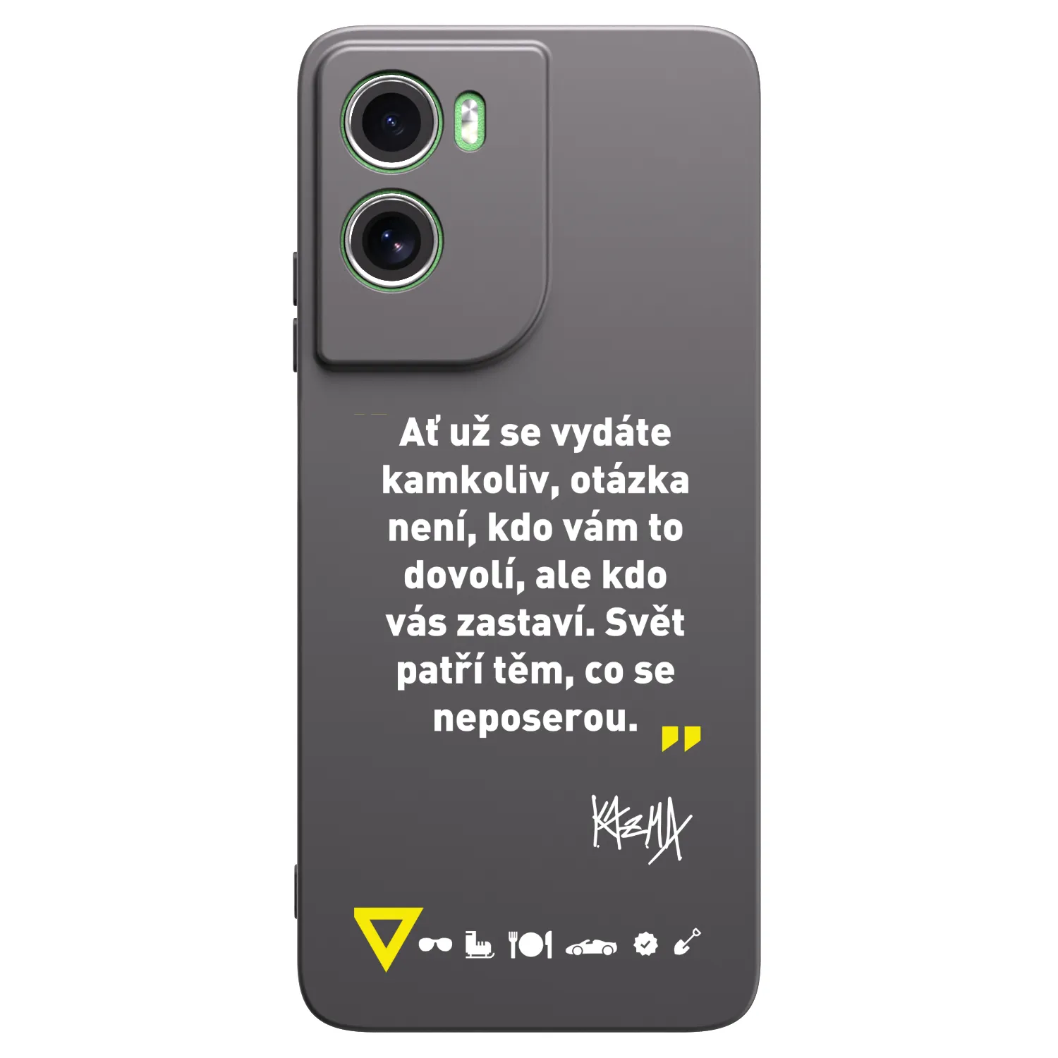 Picasee silikónový čierny obal pre Motorola Moto G06 - Kazma - SVĚT PATŘÍ TĚM, CO SE NEPOSEROU