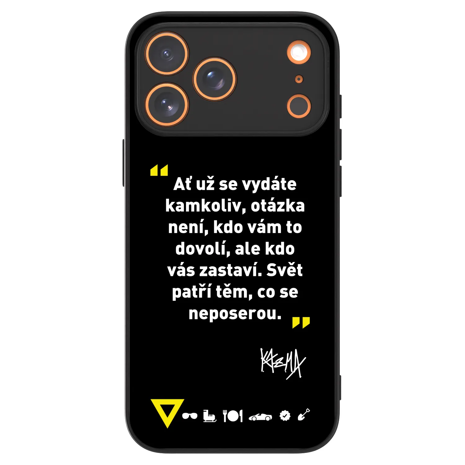 Picasee ULTIMATE CASE MagSafe pro Apple iPhone 18 Pro Max - Kazma - SVĚT PATŘÍ TĚM, CO SE NEPOSEROU
