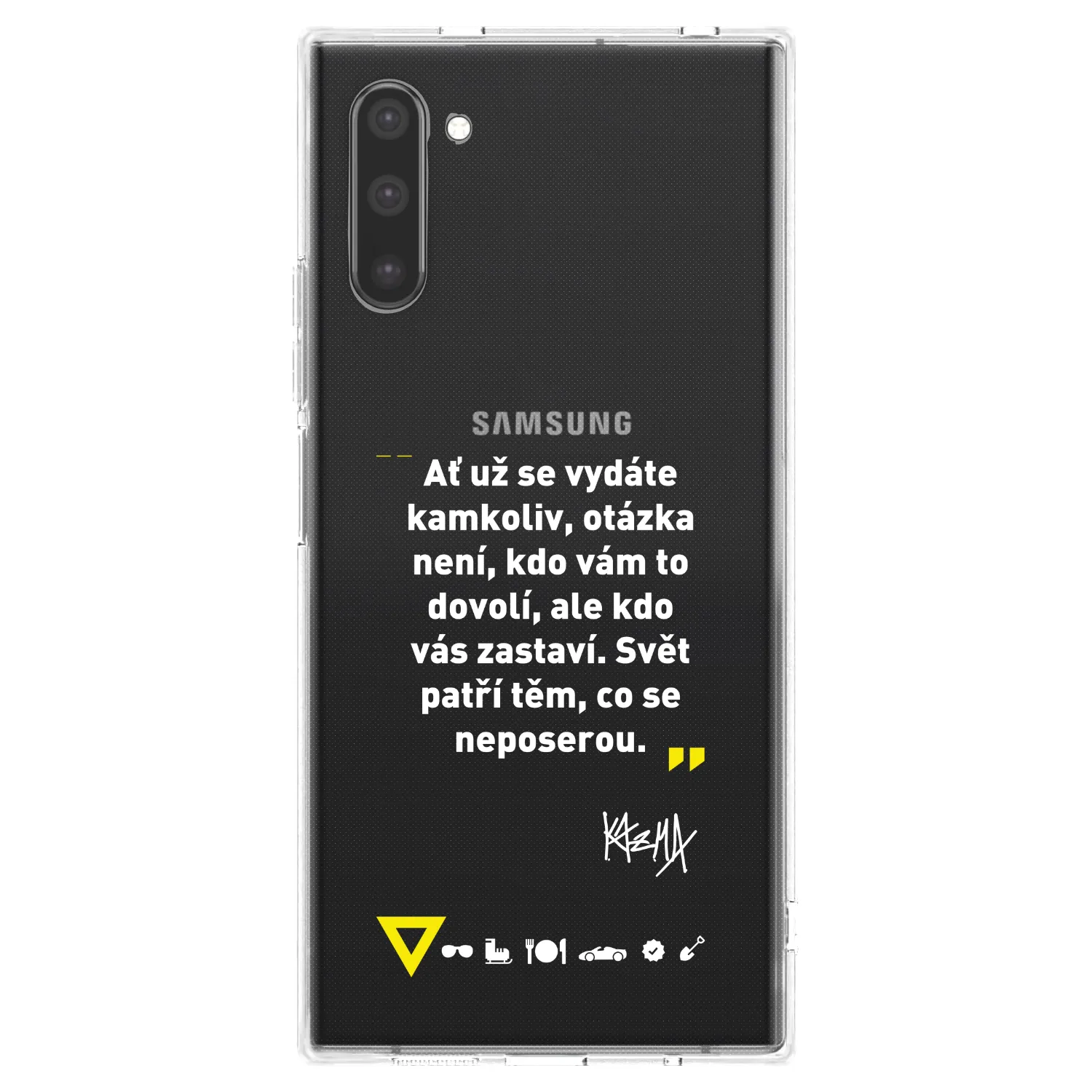 Picasee silikónový prehľadný obal pre Samsung Galaxy Note 10 N970F - Kazma - SVĚT PATŘÍ TĚM, CO SE NEPOSEROU
