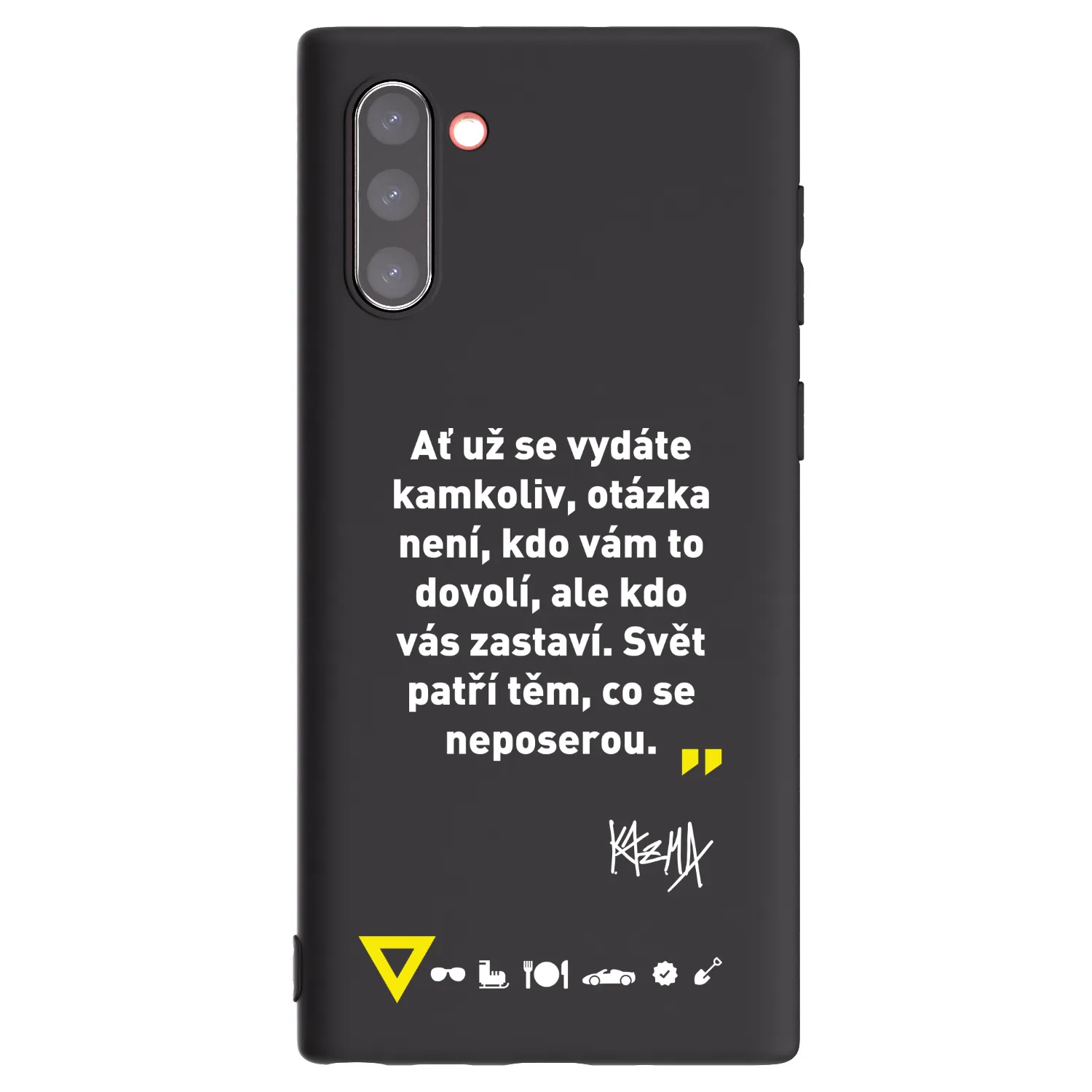 Picasee silikónový čierny obal pre Samsung Galaxy Note 10 N970F - Kazma - SVĚT PATŘÍ TĚM, CO SE NEPOSEROU