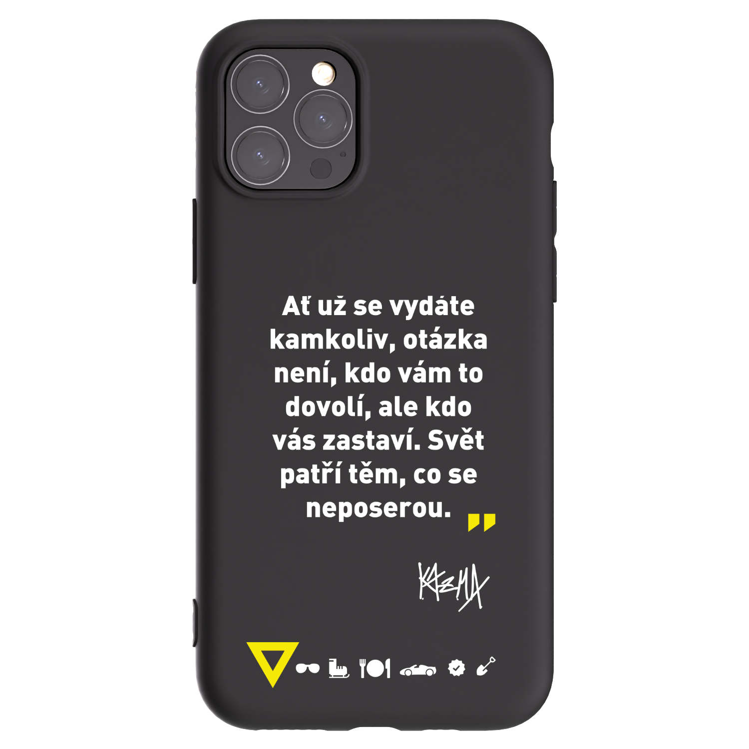 Picasee silikónový čierny obal pre Apple iPhone 11 Pro - Kazma - SVĚT PATŘÍ TĚM, CO SE NEPOSEROU